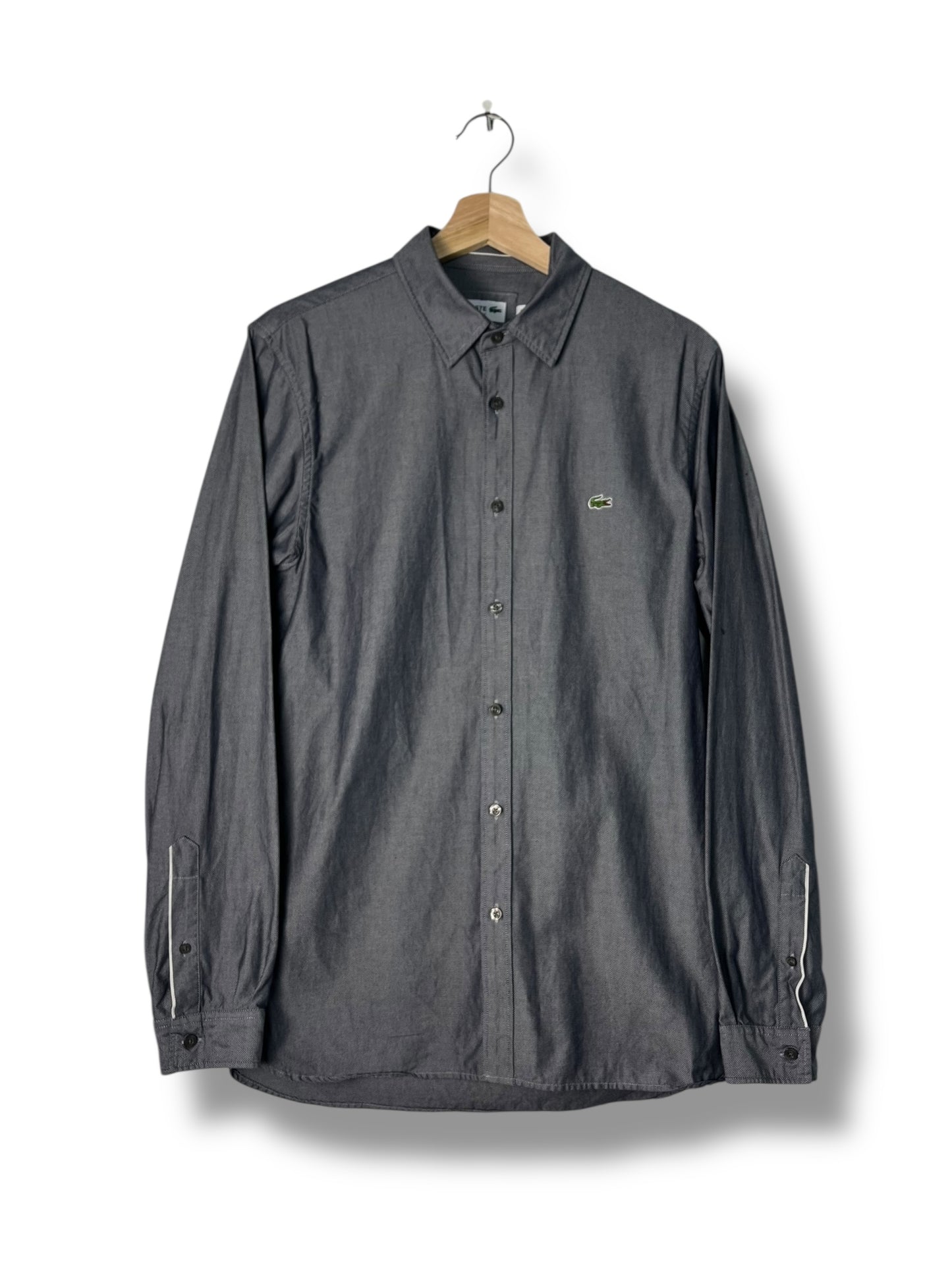 Lacoste Grey Slim Fit Shirt Size 39 (S/M)
