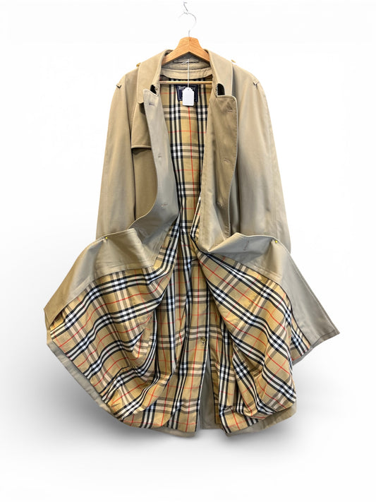 Burberry Trench Coat – Beige – 90s – XL Women