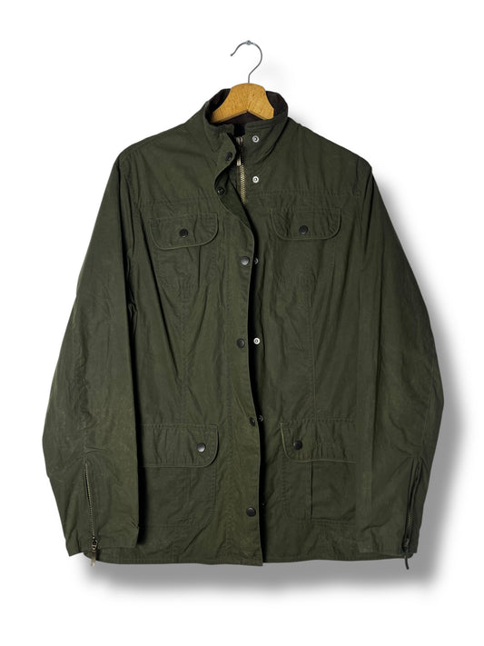 Barbour Flyweight Wax Utility Jacket – Sage Green – UK 16
