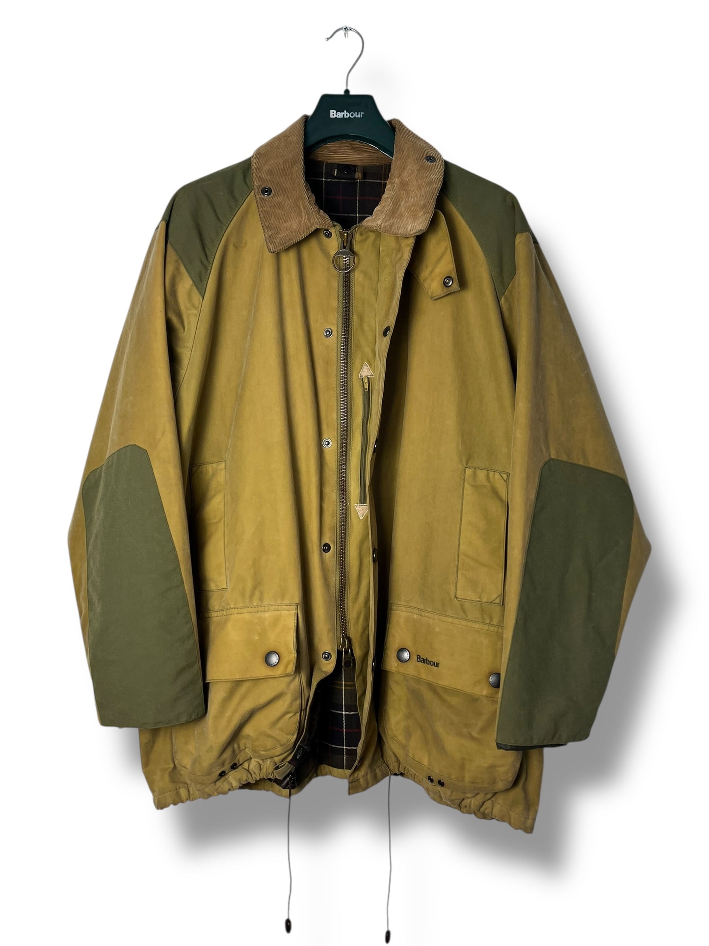 Barbour Sporting Wax Jacket – Mustard / Olive – C48 (Fits XL) – Early 2000s – Selected by DRAPS
