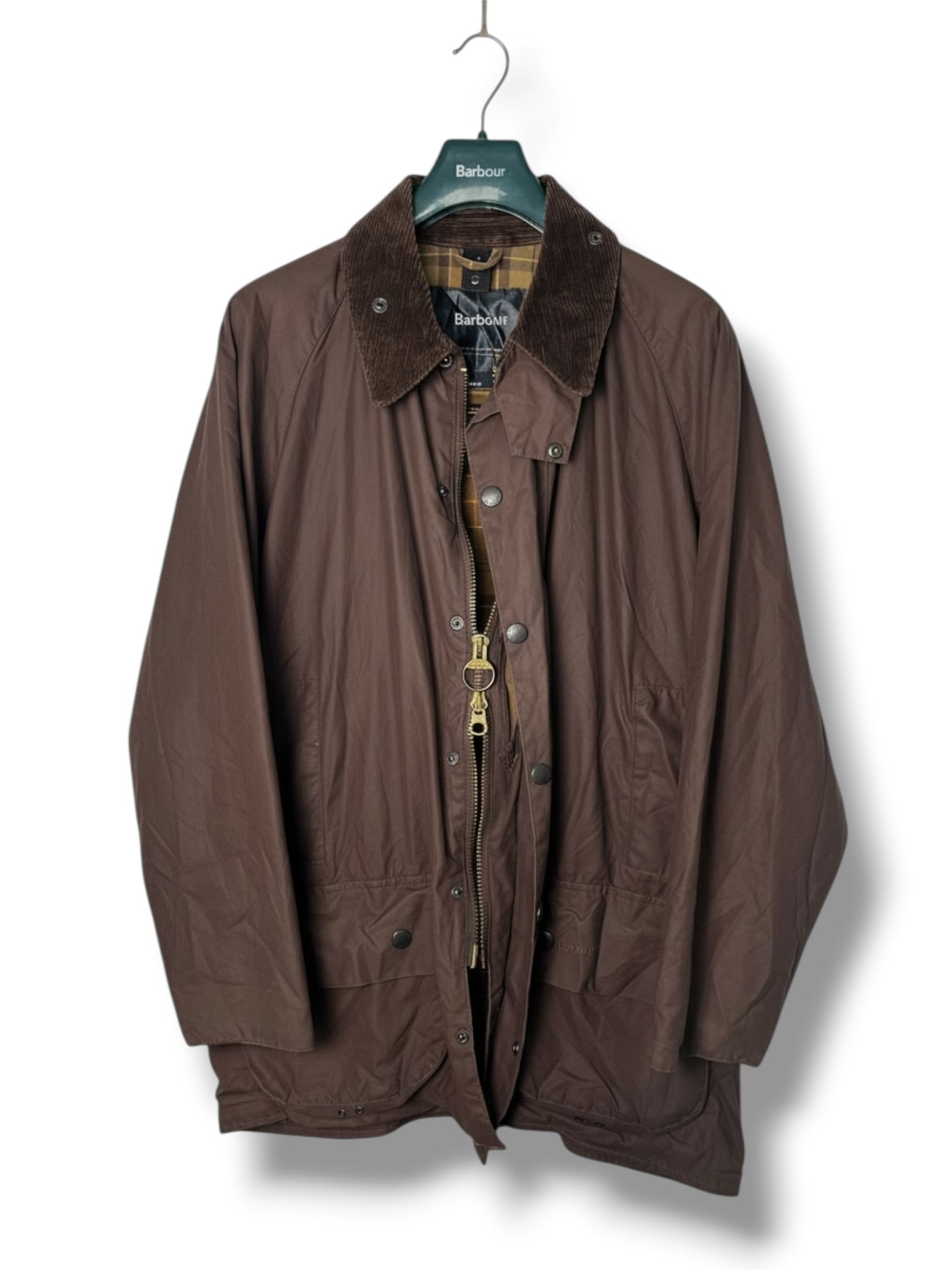Barbour Beaufort Wax Jacket Brown C46 XL Vintage 2000s Classic