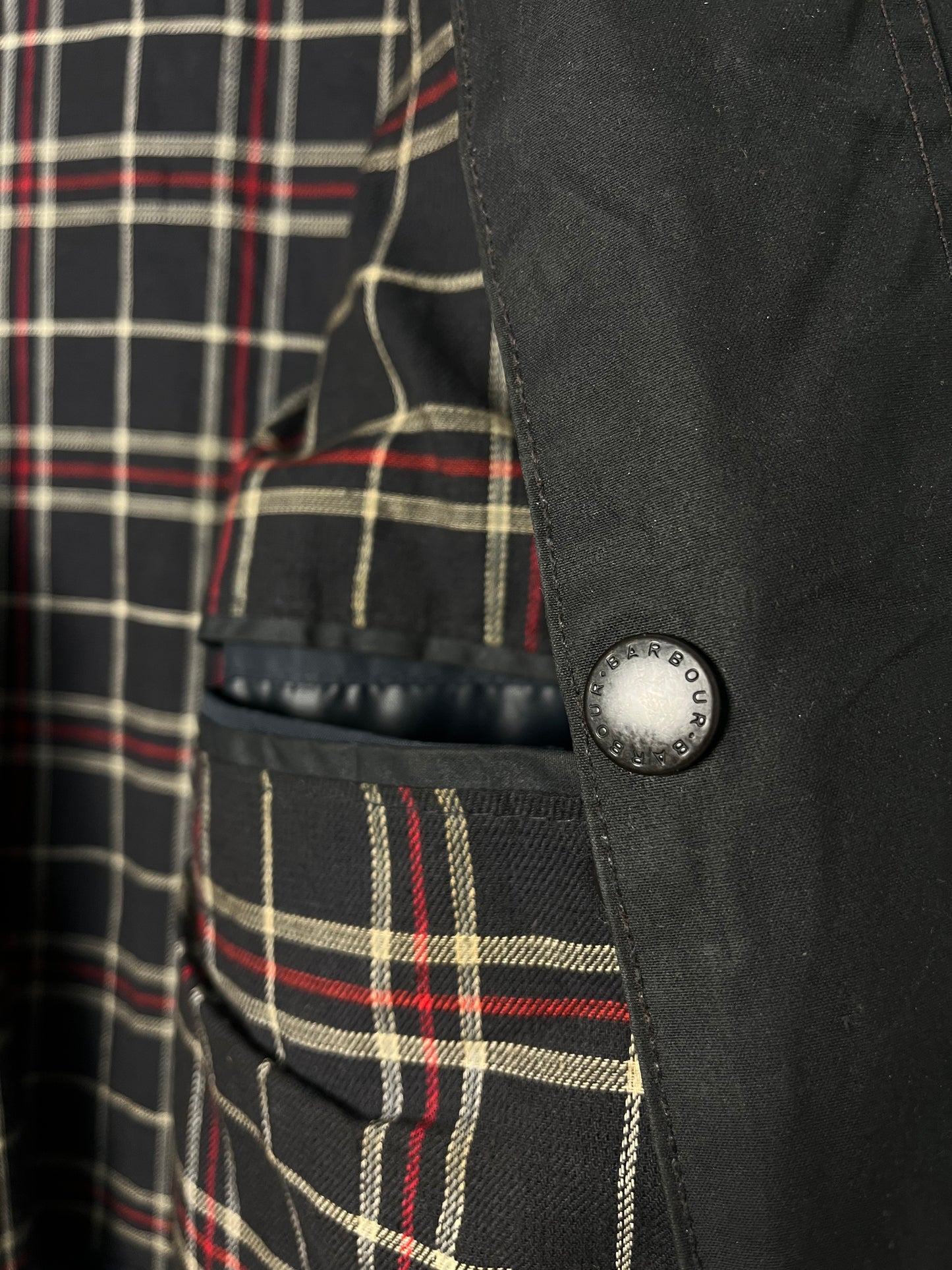 Barbour Border Wax Jacket Blue Navy C52/ XXL 1997