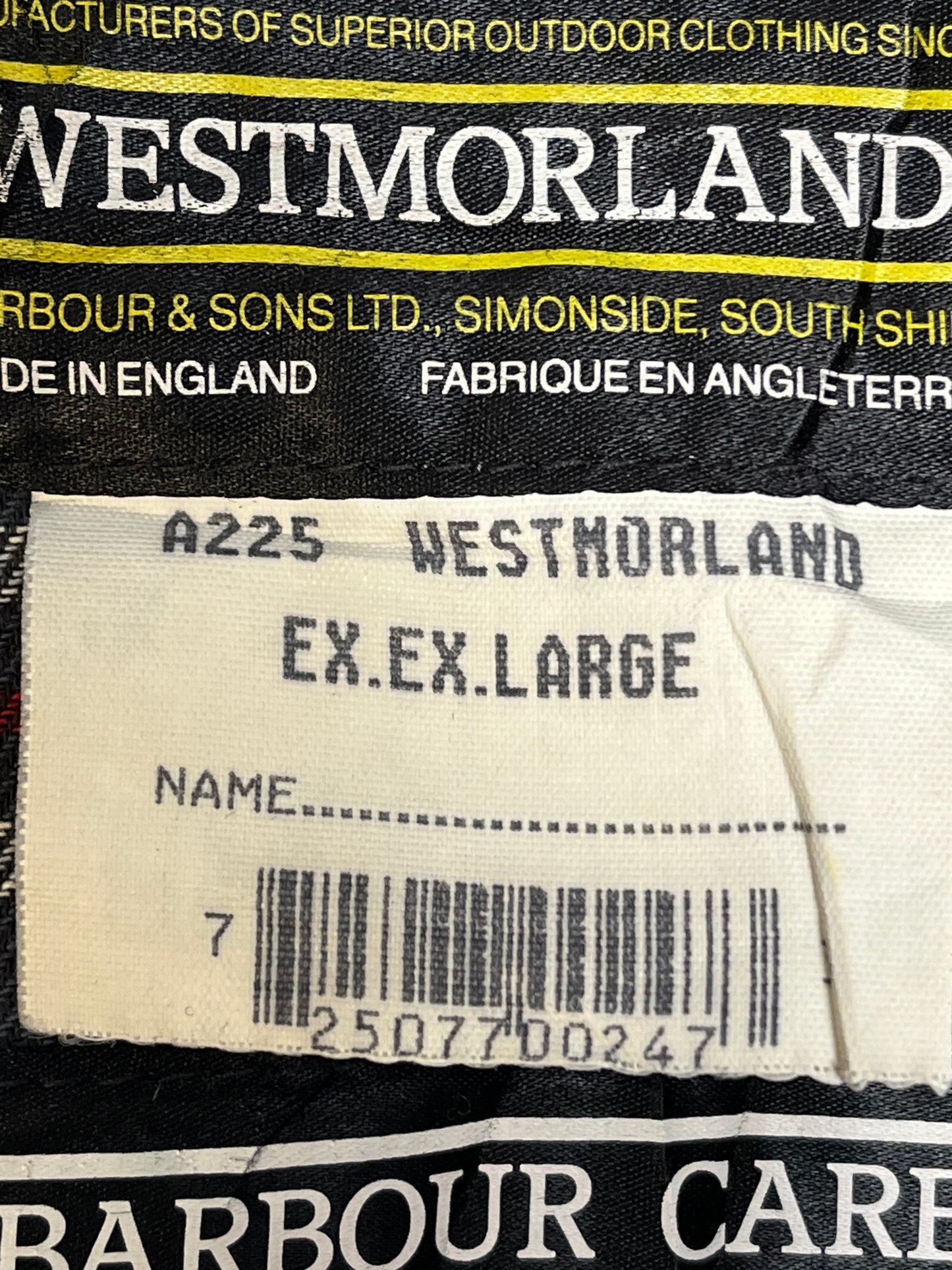 Barbour Westmorland Waxed Cotton Gilet Navy XXL Vintage 90s A225
