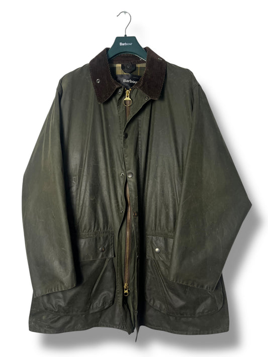 Barbour Border Wax Jacket C52 – Sage Green – 2000s