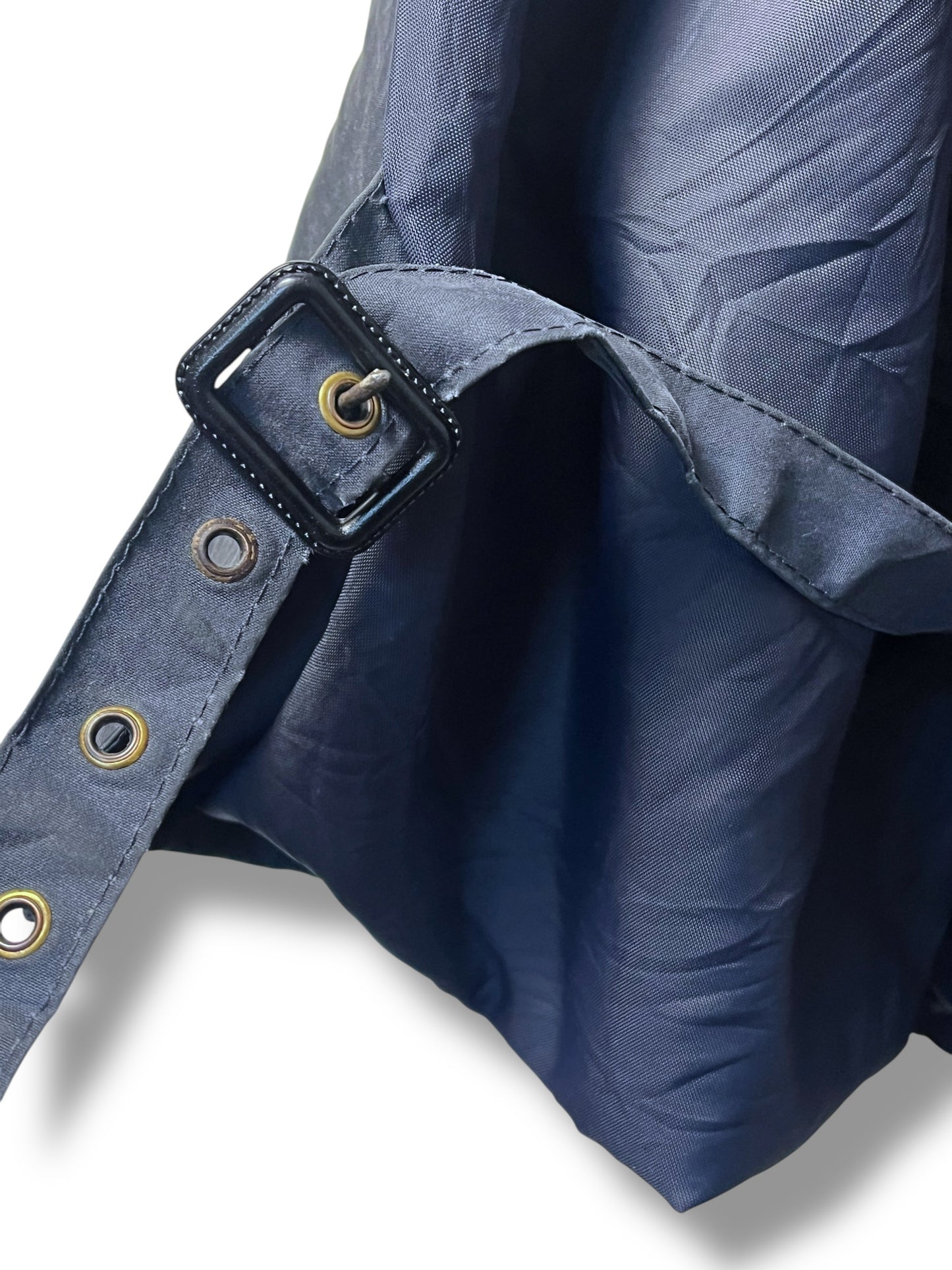 Barbour Burghley Riding Coat Navy Blue 90s Wax Jacket Equestrian