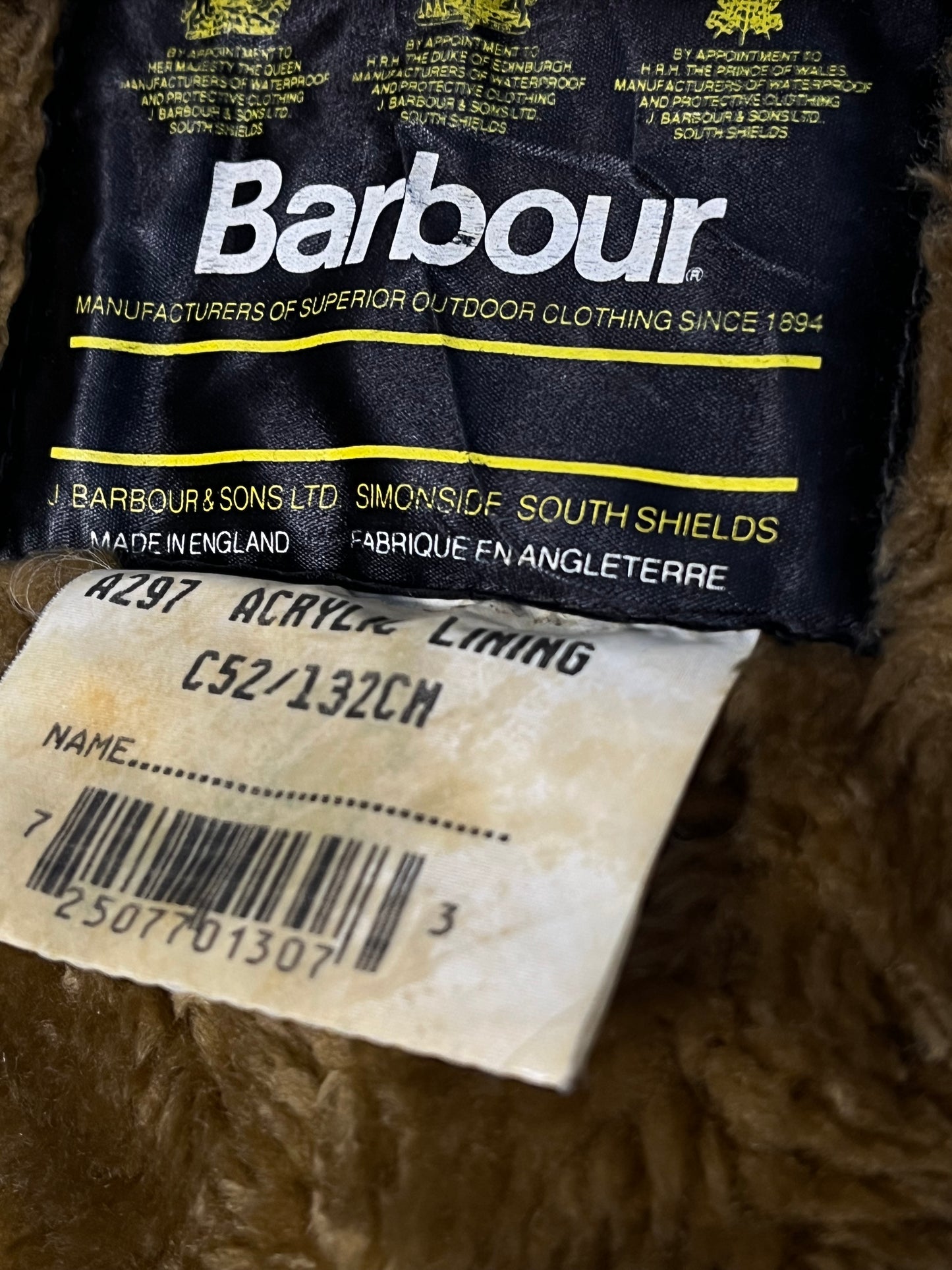 Barbour Vintage Body Warmer Liner C52 – Button Clip
