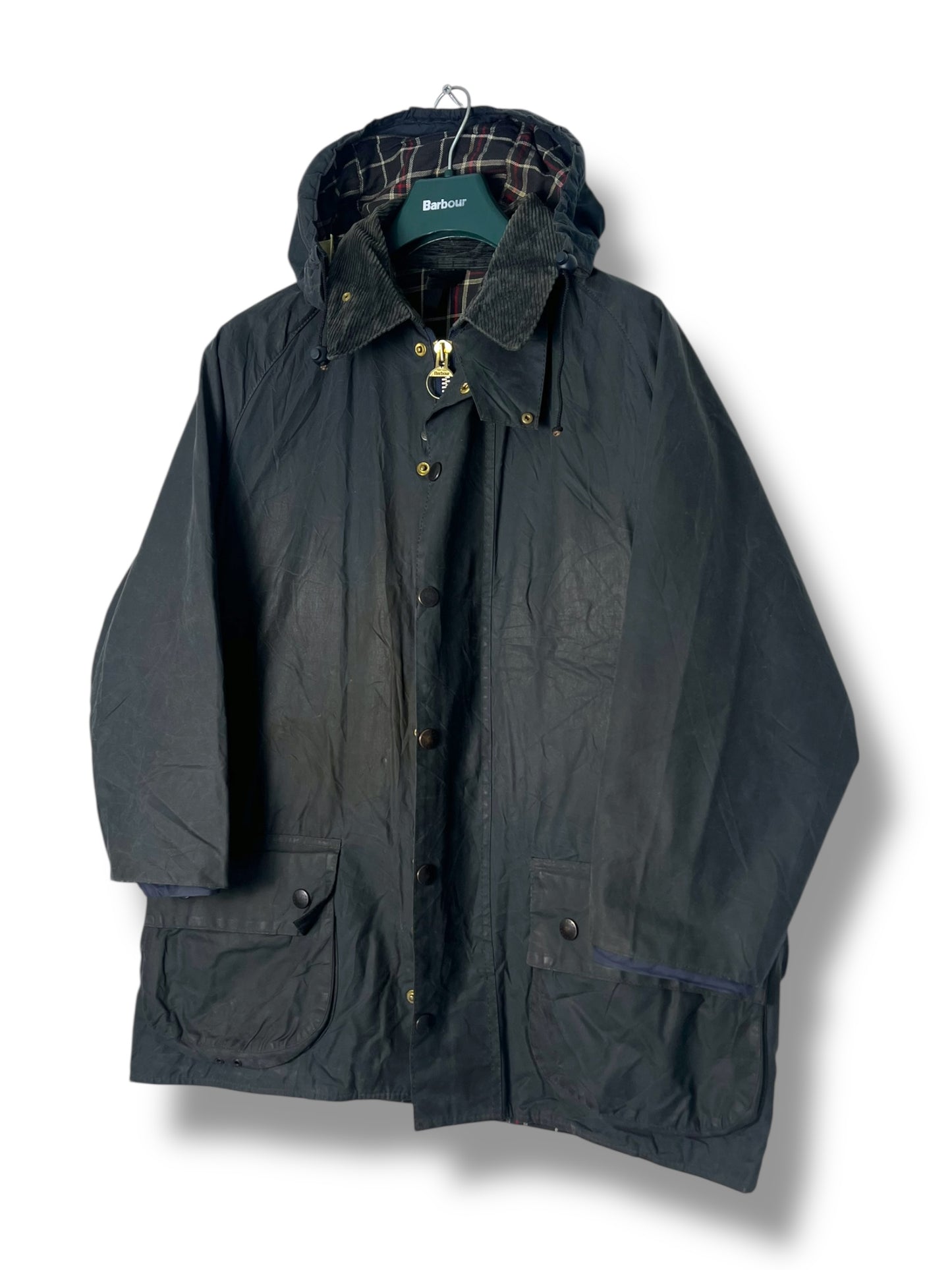 Barbour Beaufort Jacket C42 Navy Vintage 2000 (with Hood)