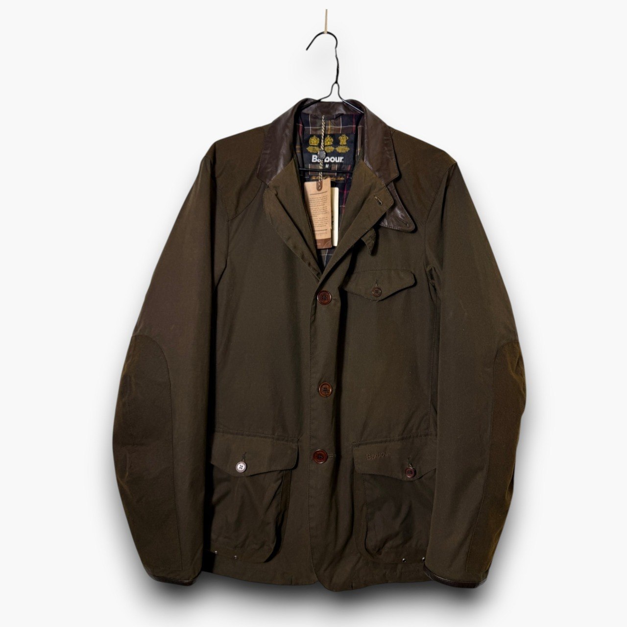 Barbour Beacon Sports Skyfall 007 Jacket Olive Leather Trim fits