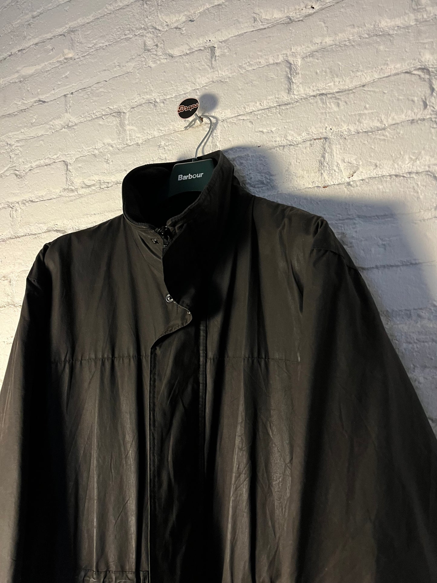 Giacca cerata nera Barbour taglia L (veste come XL)