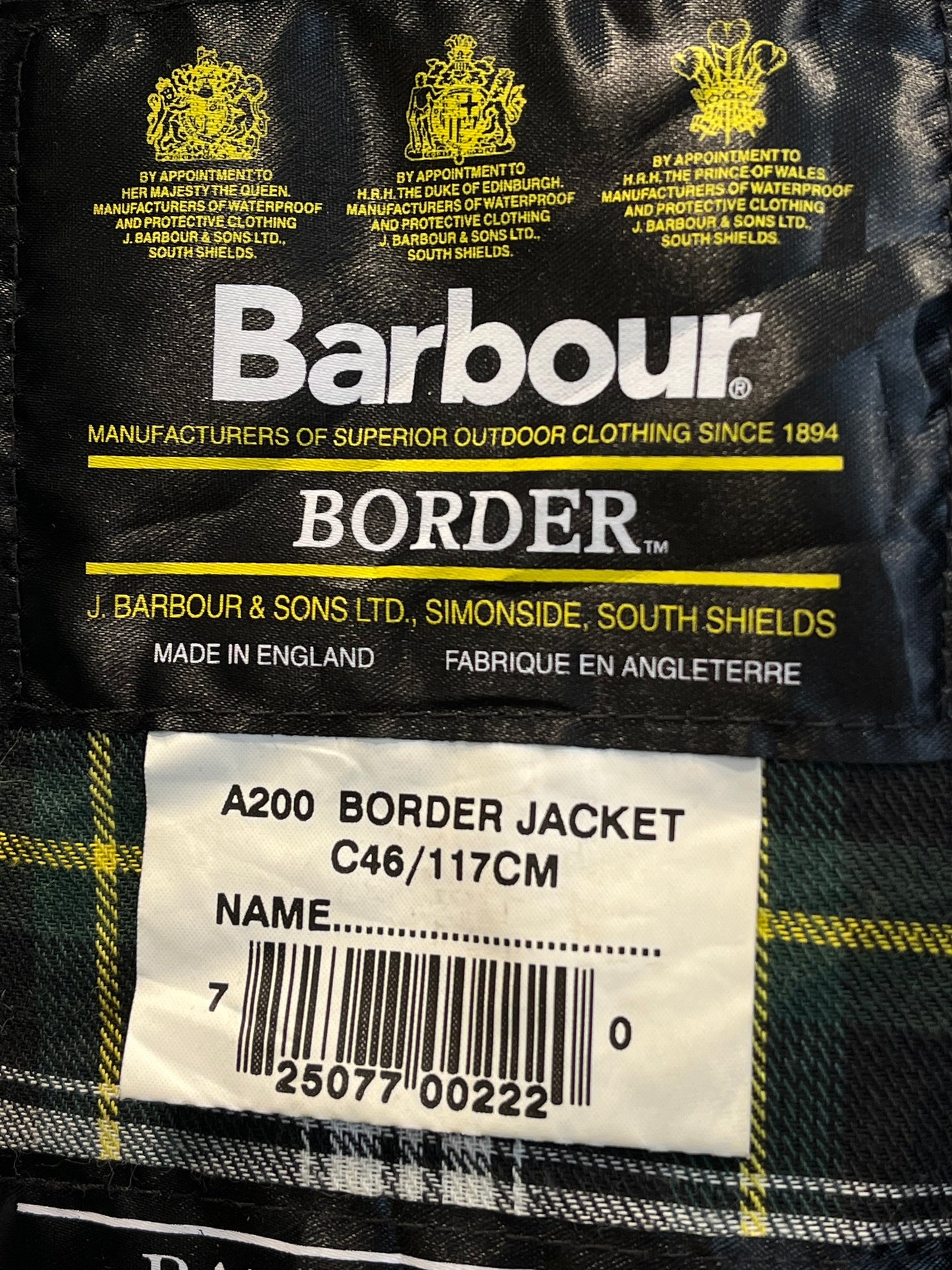 Barbour Border A200 – Sage Green – C46 (2000)