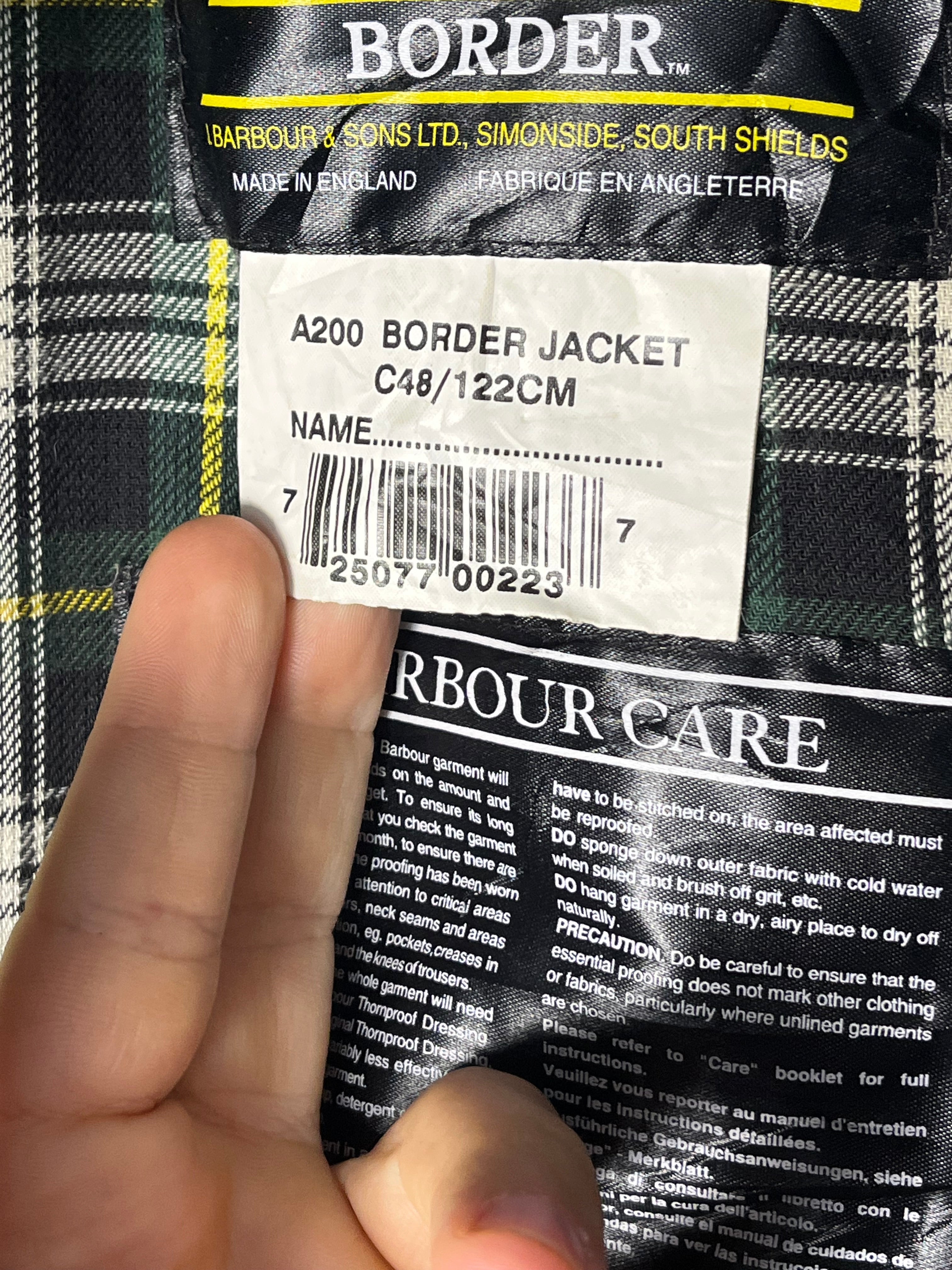 Barbour Border Jacket – Sage Green – C48 (XXL) – Draps Barcelona