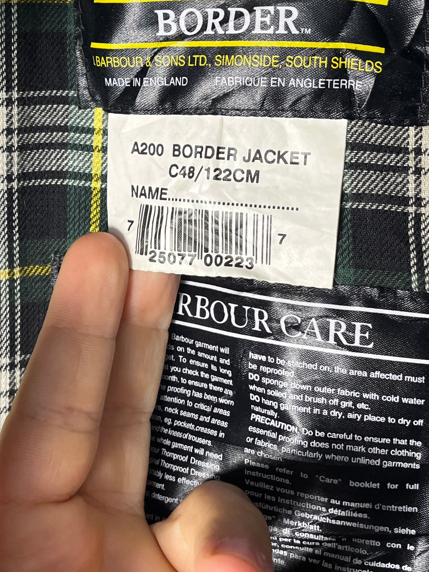 Barbour Border Jacket – Sage Green – C48 (XXL)