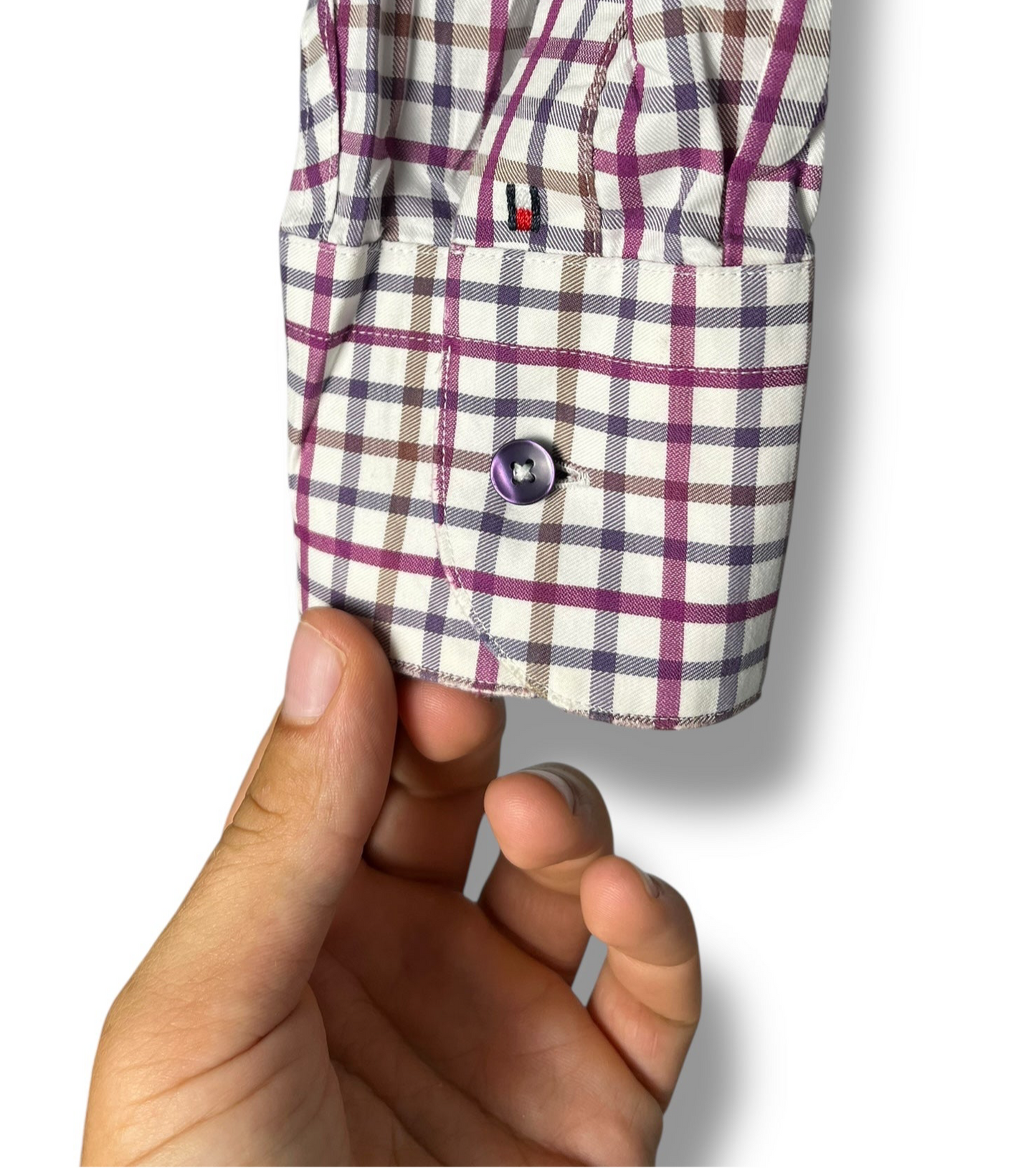 Tommy Hilfiger Checkered Shirt XL Purple/White