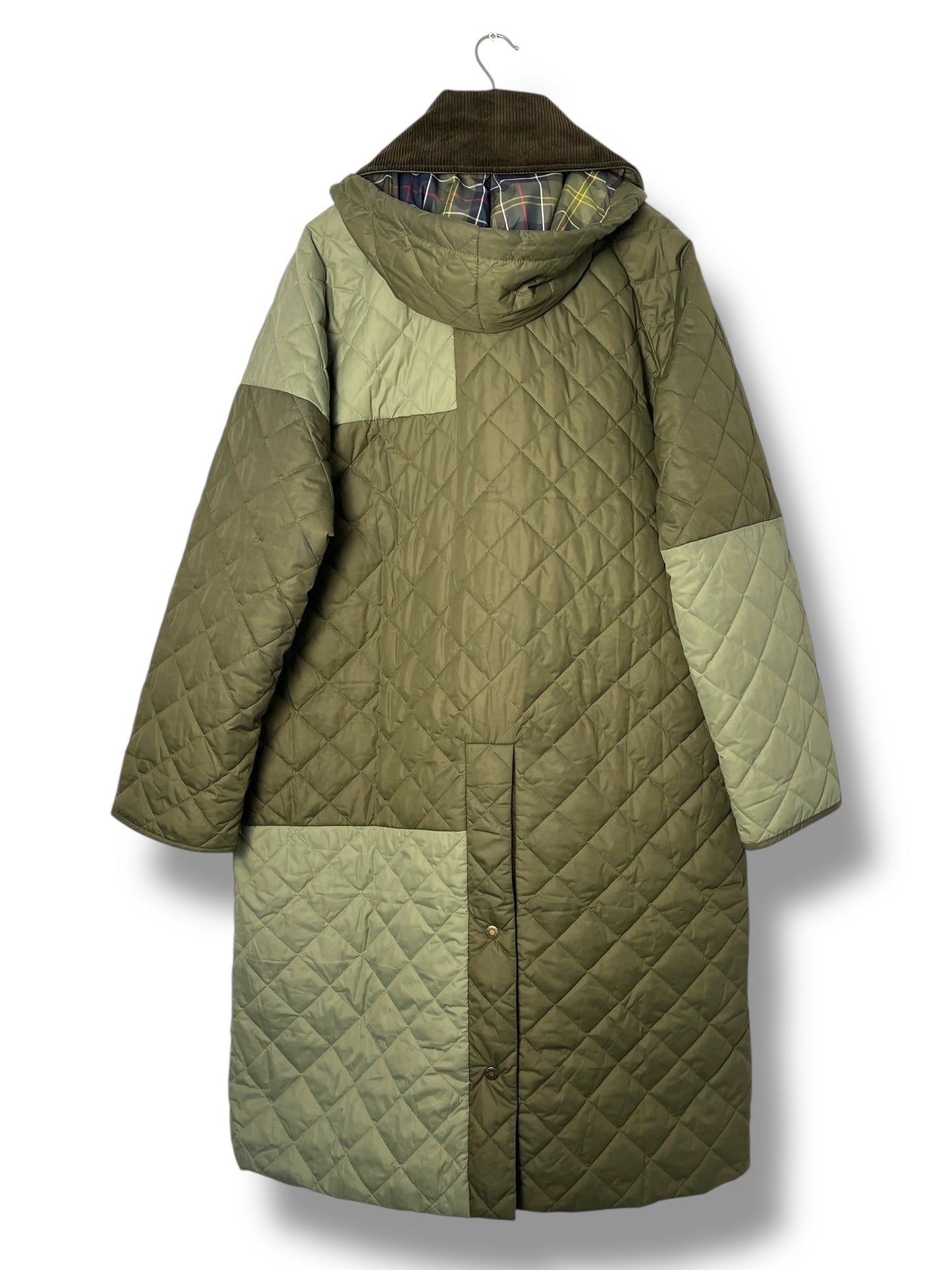 Lady Barbour x GANNI Quilted Burghley Coat – Olive – UK12