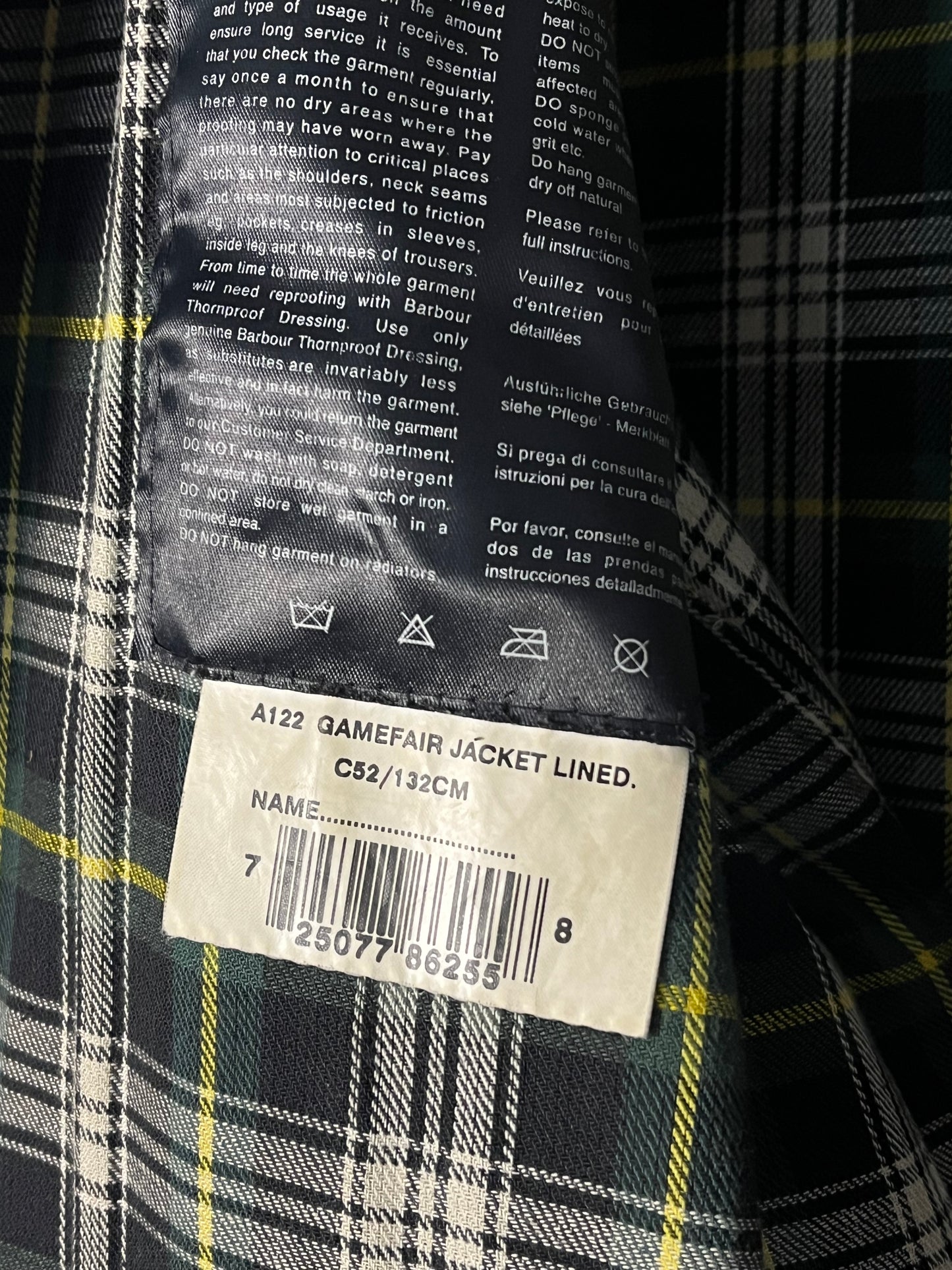 Barbour Game Fair Jacket – C52 XXL (2000) – Navy