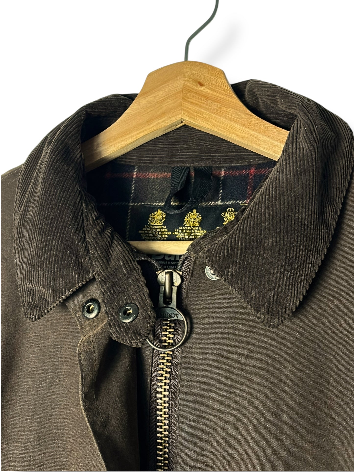 Barbour Newmarket Wax Jacket – Brown – UK 12 (Women)