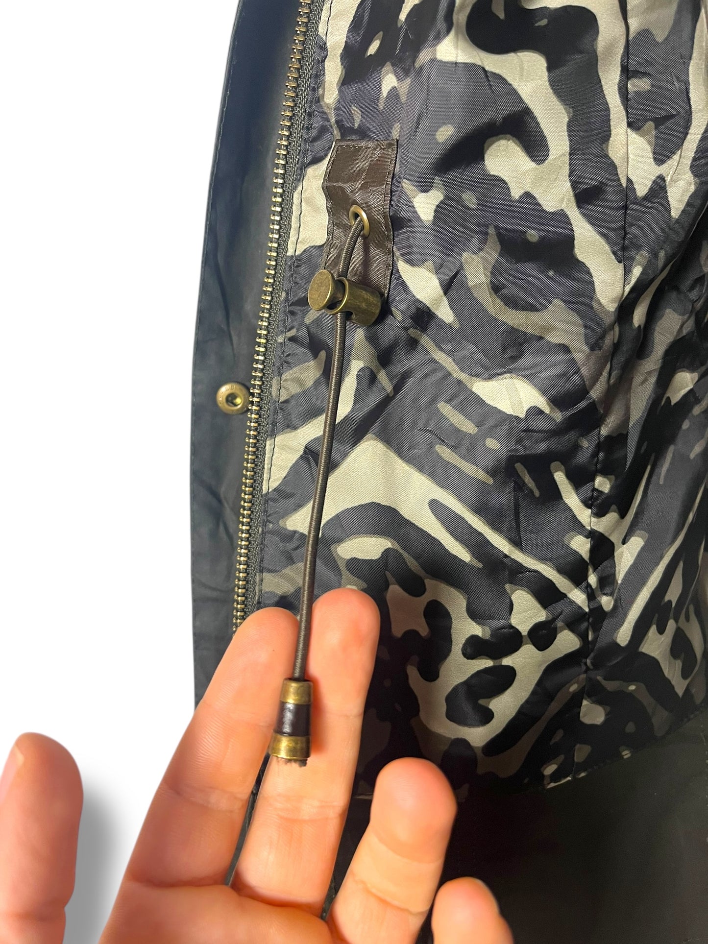 Barbour Buckinghamshire Wax Jacket – Olive & Leather (UK 12 / EU 40)