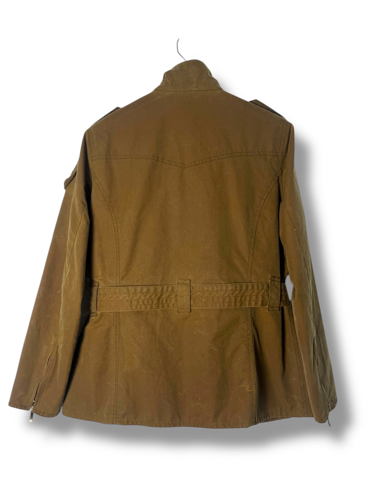 Barbour International Suit Ladies Wax Jacket – UK 12 / Sandstone