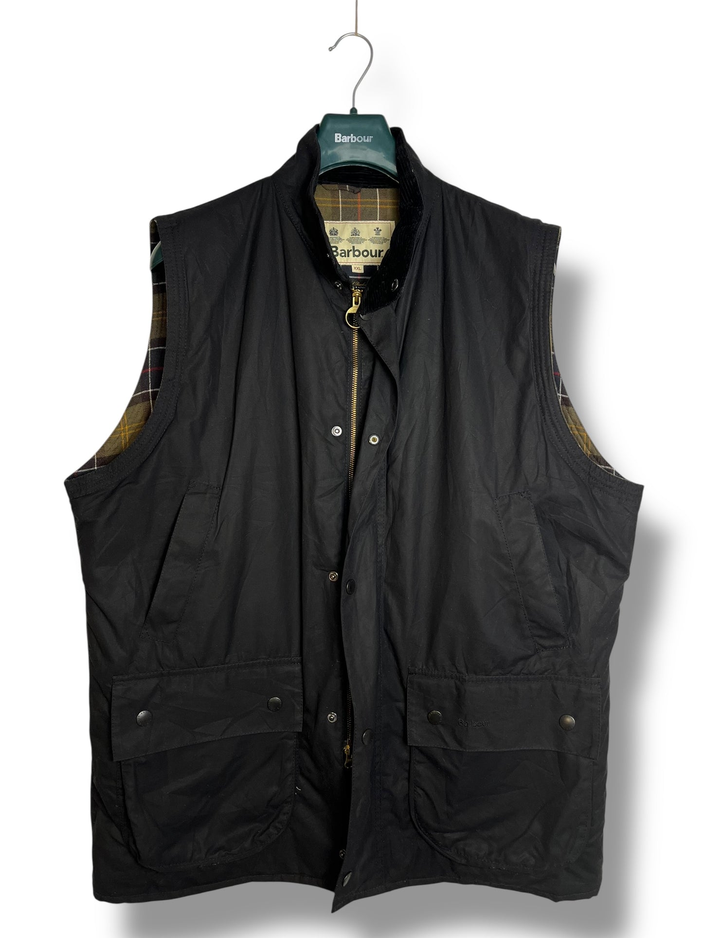 Barbour New Westmorland Waxed Cotton Gilet Navy Blue XXL Heritage Vest