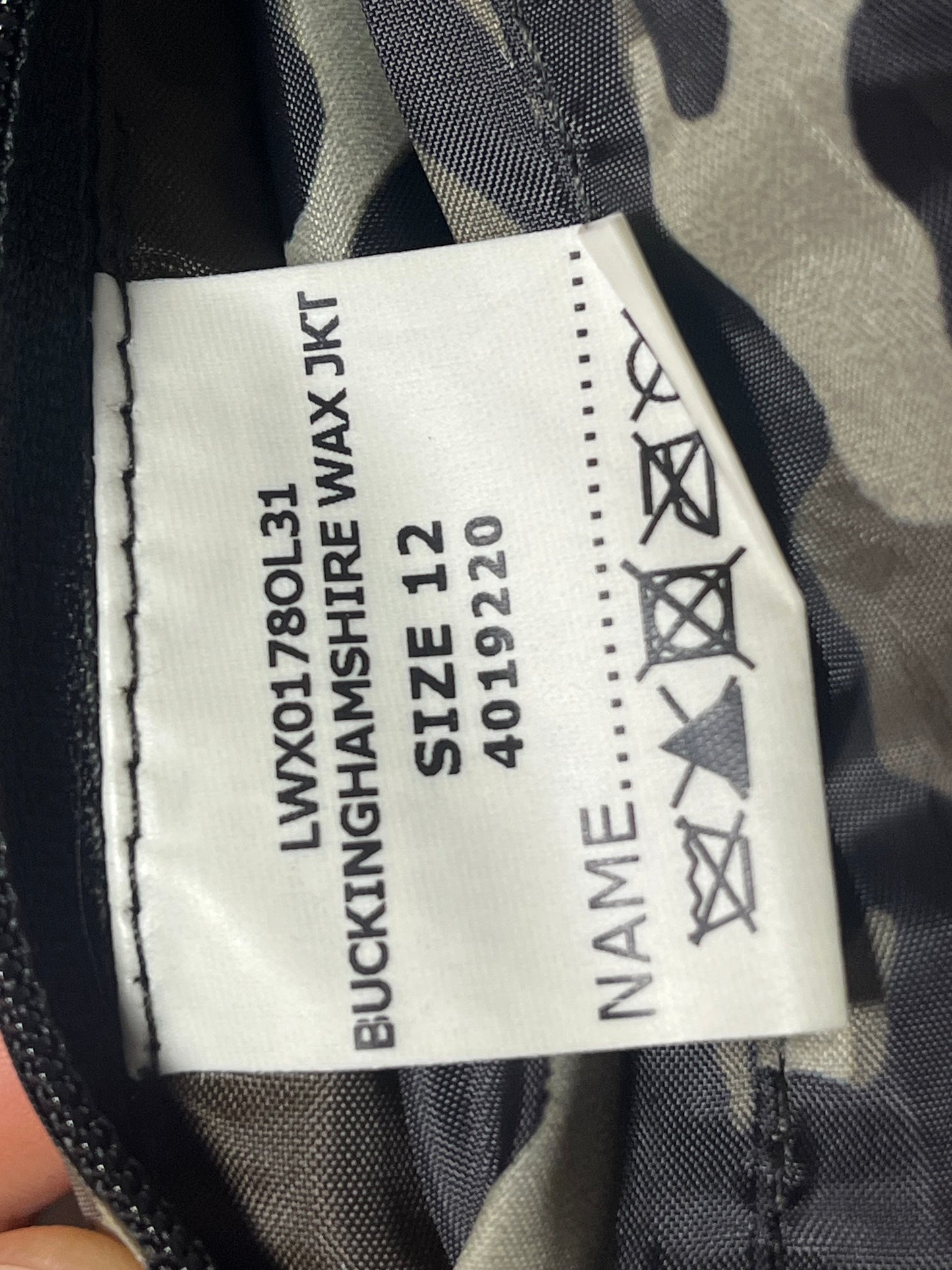 Barbour Buckinghamshire Wax Jacket – Olive & Leather (UK 12 / EU 40)