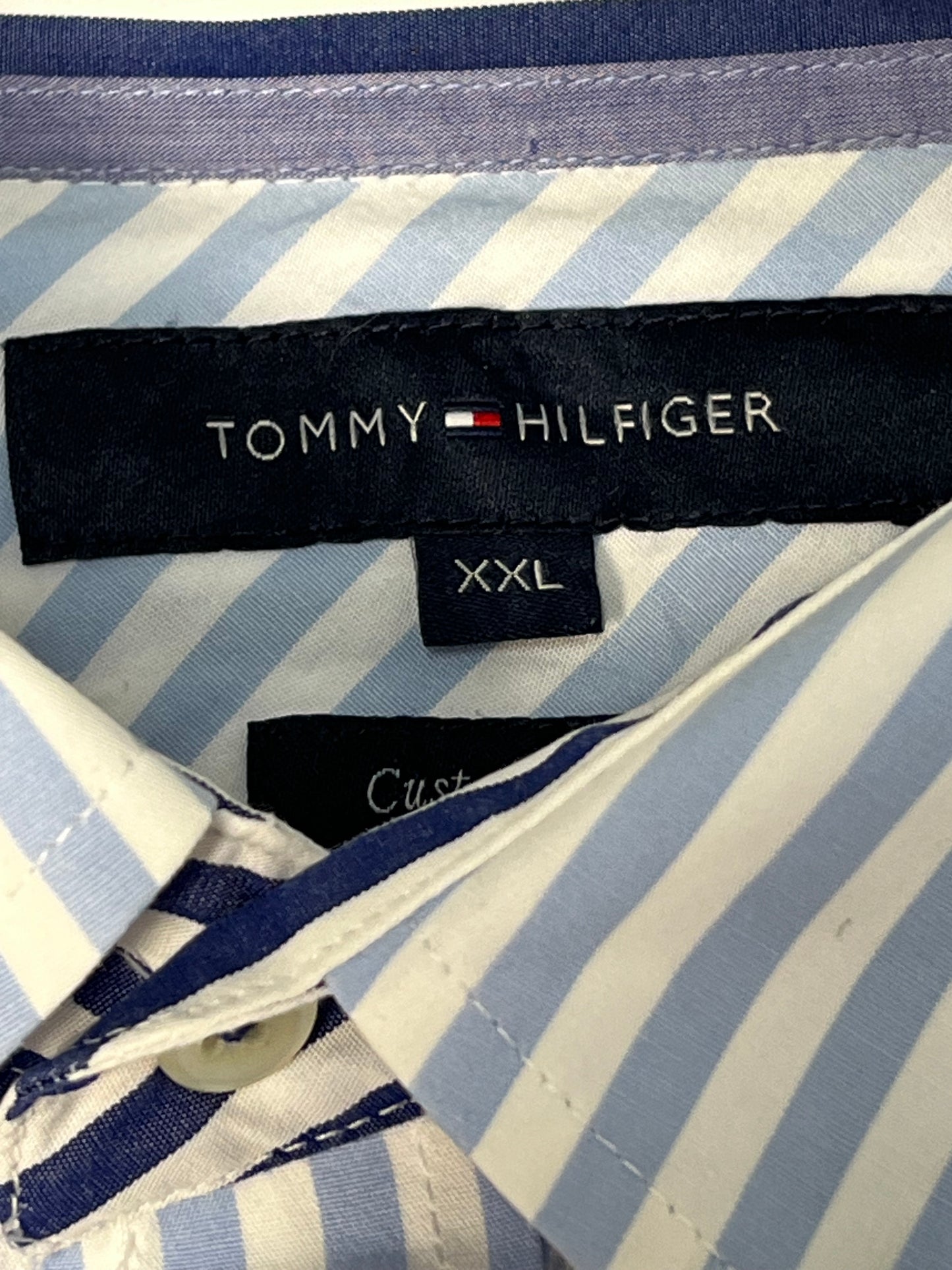 Tommy Hilfiger XXL Vintage Blue & White Striped Shirt