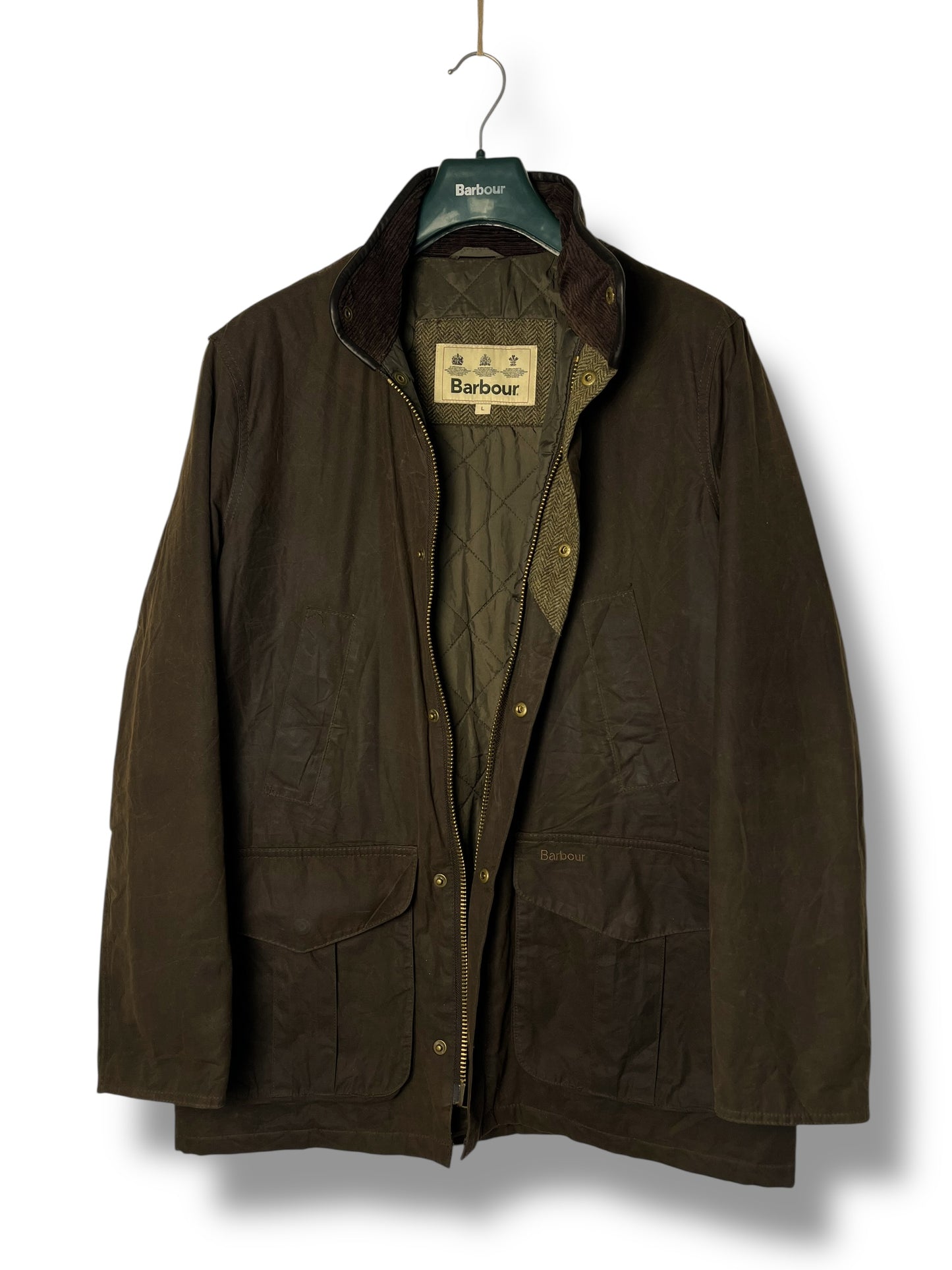 Barbour Hereford Wax Jacket – Olive – Size L