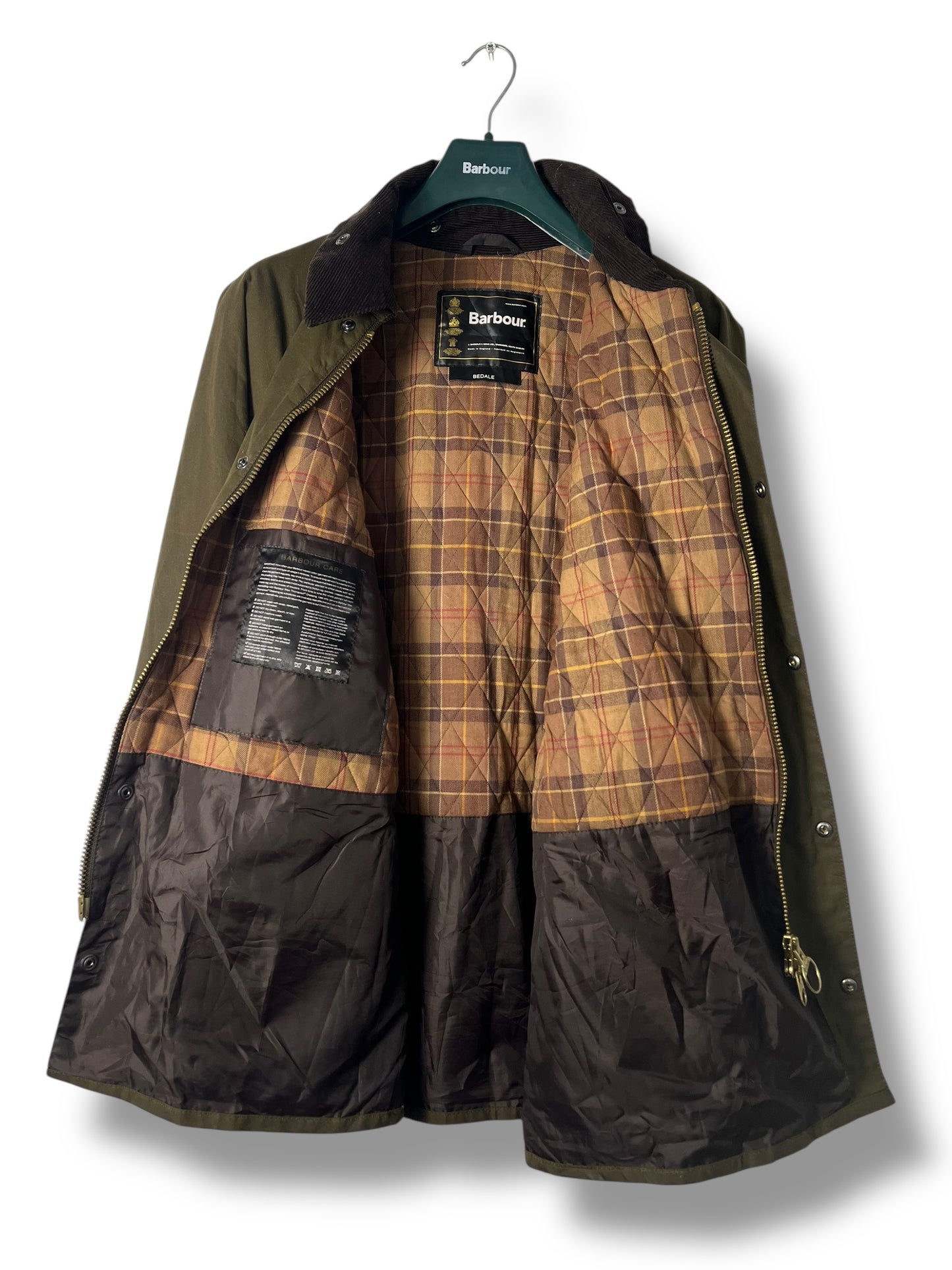 Barbour Winter Bedale Wax Jacket – XXL – Olive – Made in England
