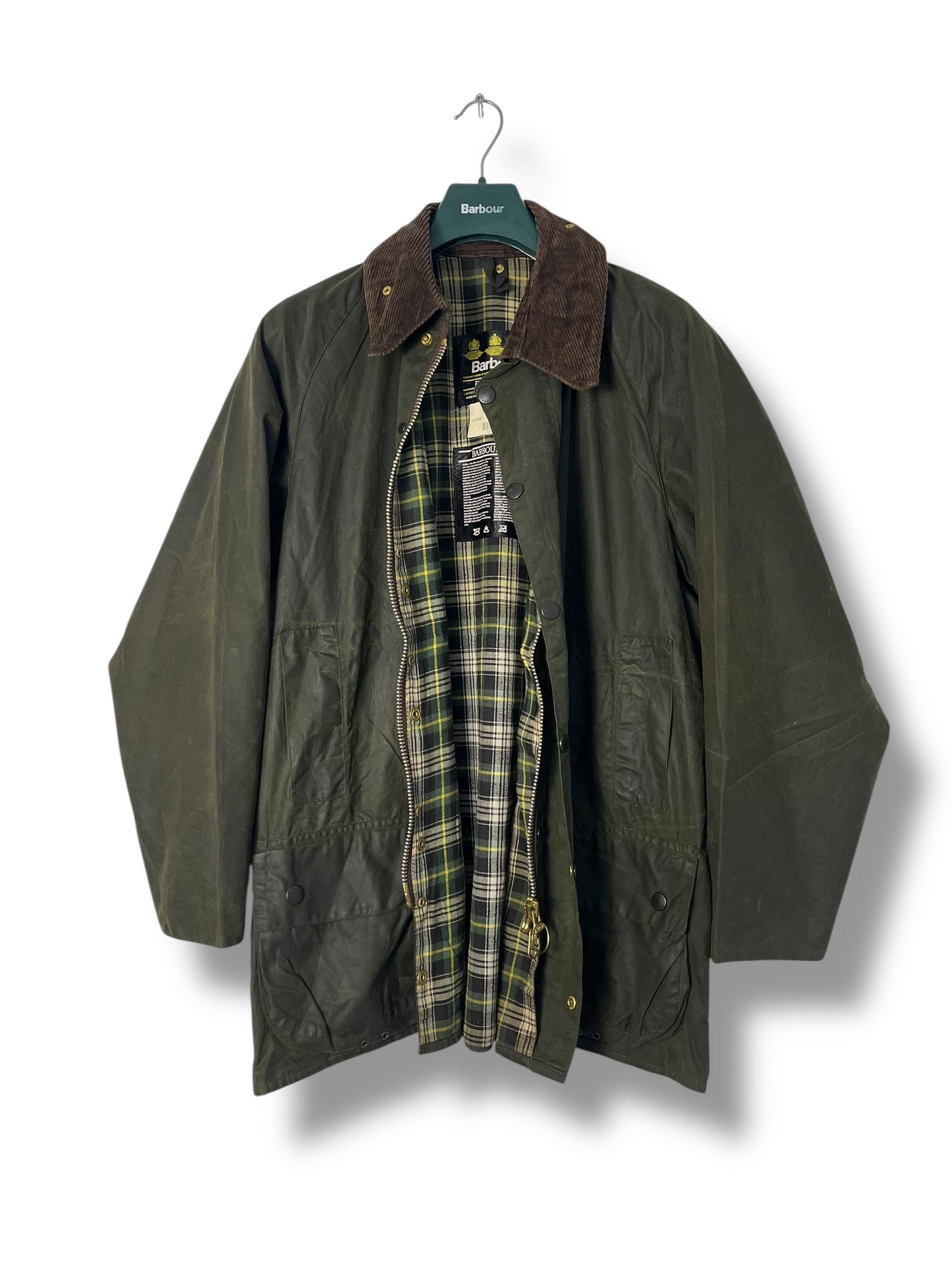 Barbour Beaufort Wax Jacket C42 Vintage Olive 1992