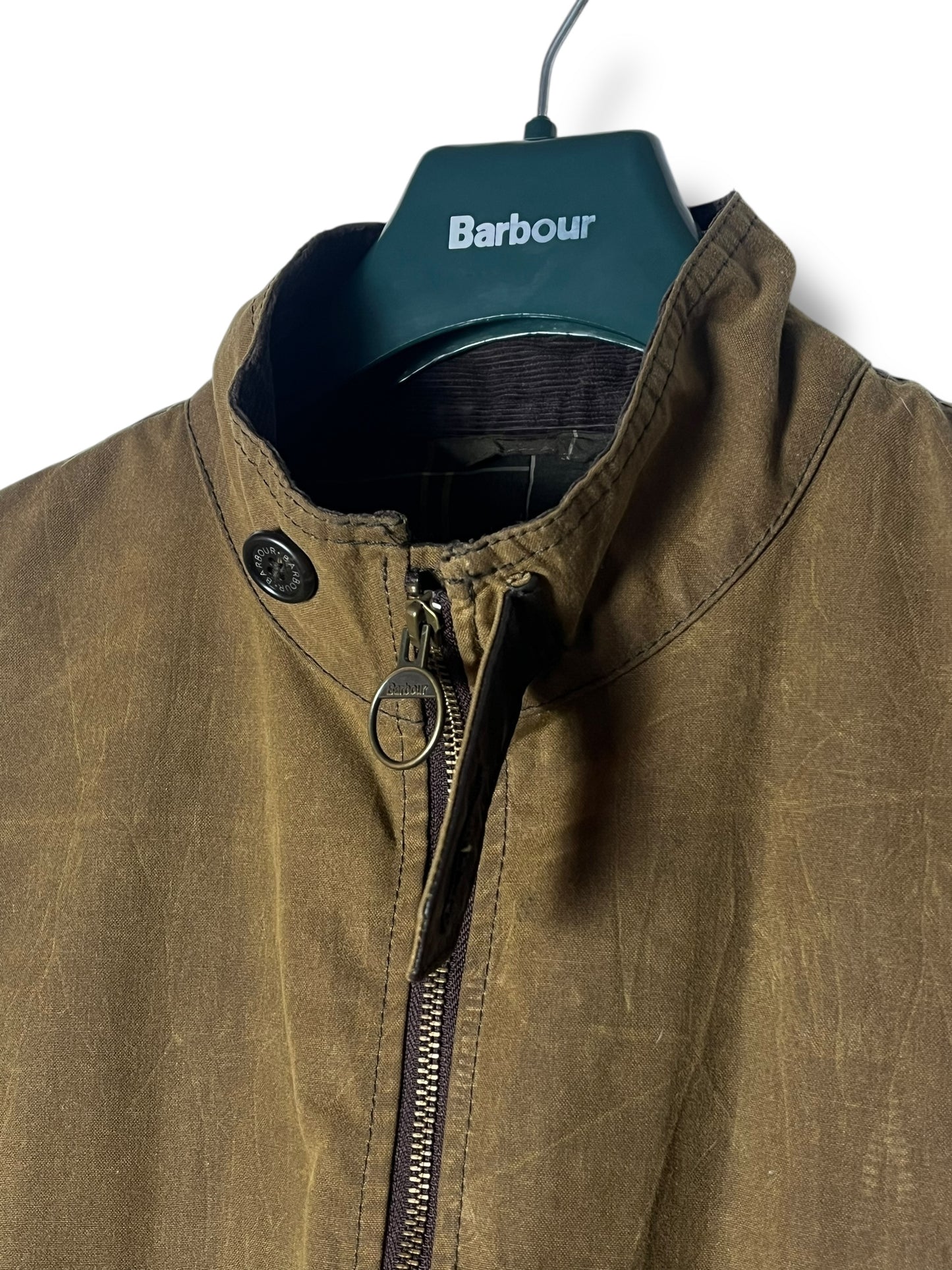 Barbour Nixol Wax Jacket – Mustard – Vintage – Fits L (Tagged XL)