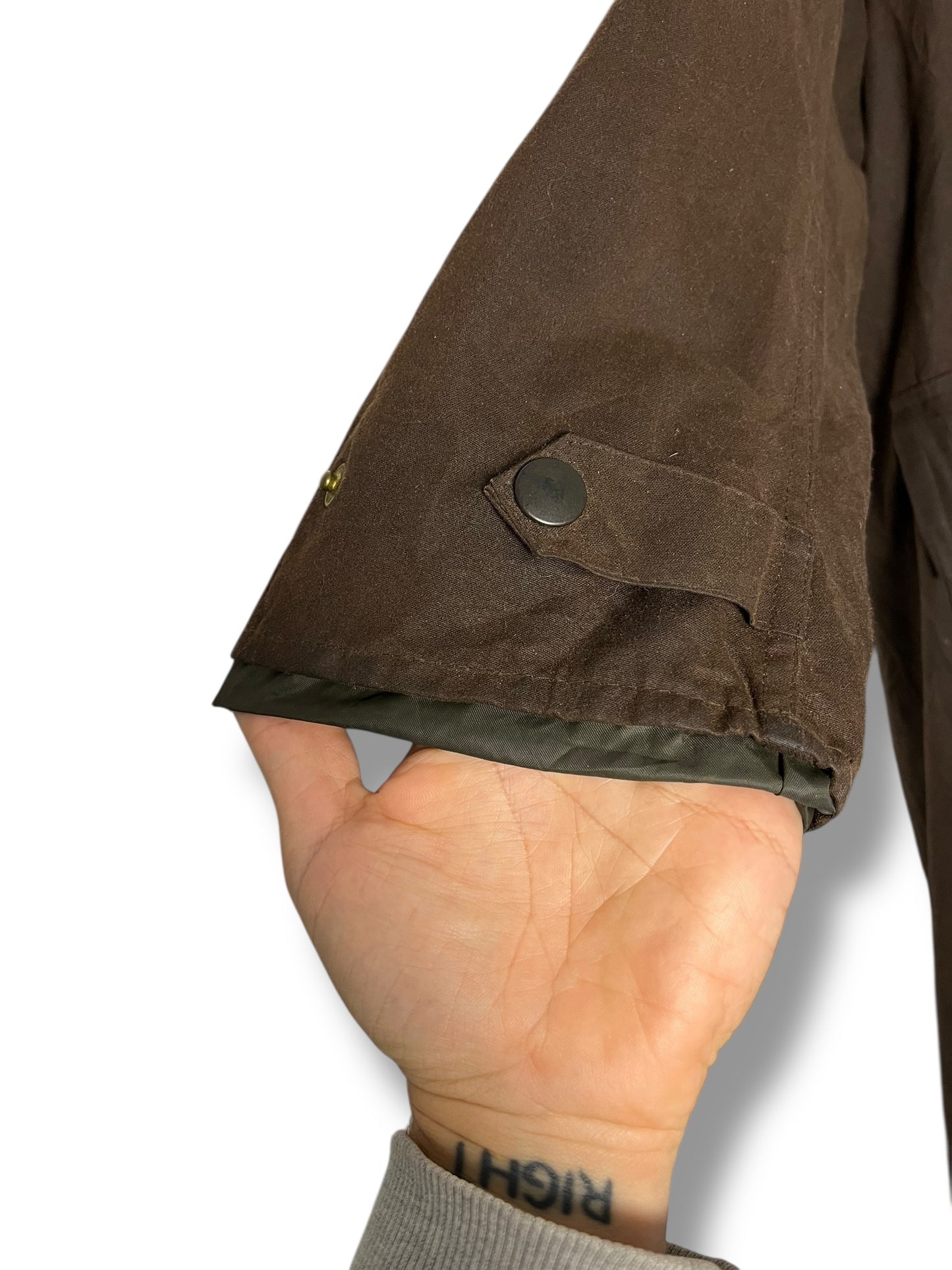 Backhouse Riding Coat – “Driza-Bone Style” – Dark Brown – Large (1990s)