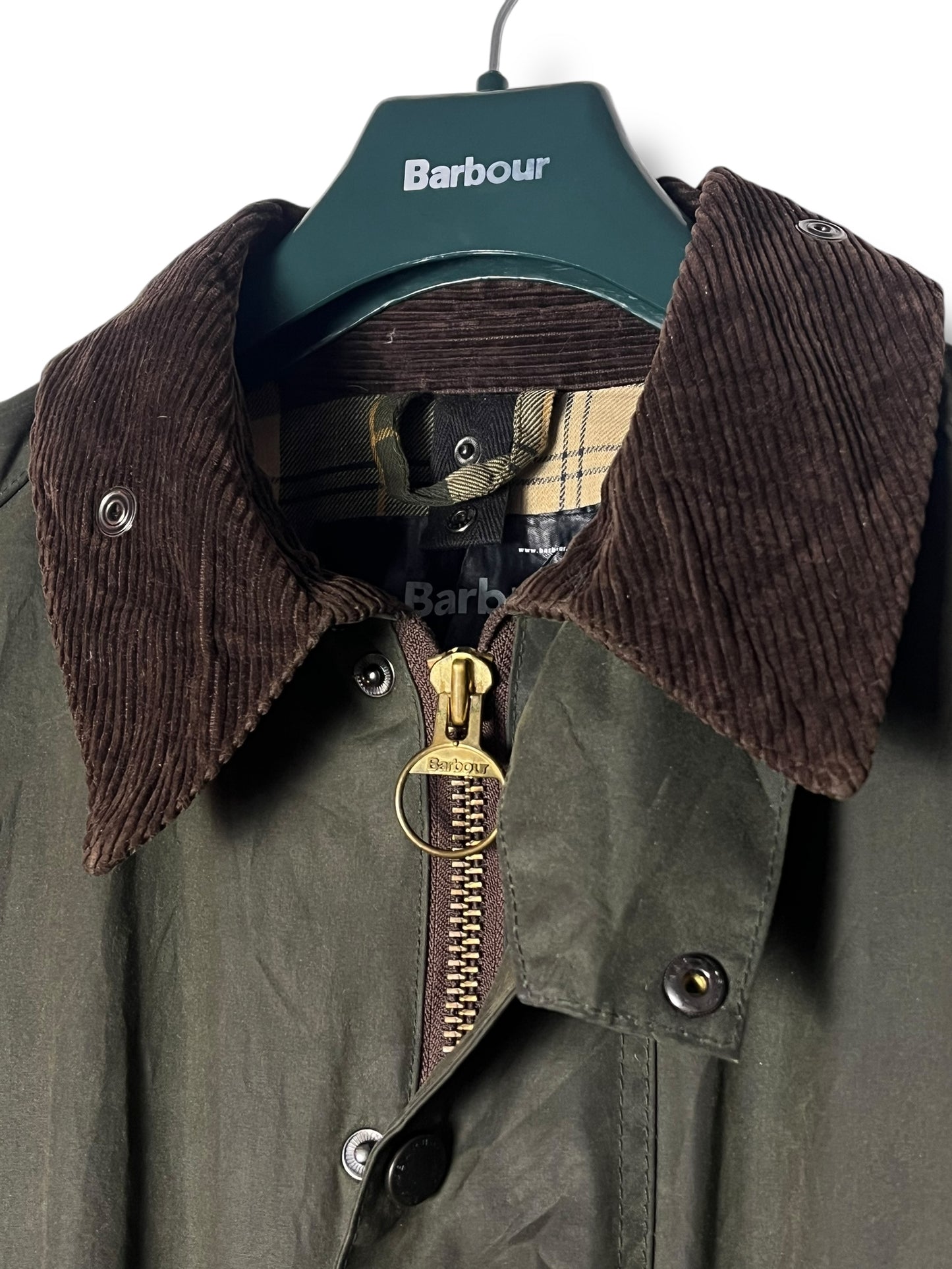 Barbour Beaufort Wax Jacket – Sage Green – Vintage 2000s – C44/XL