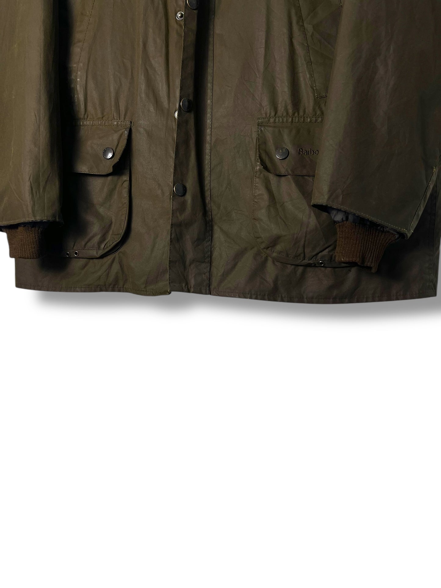 Barbour Bedale Classic C44 Olive Waxed Jacket – 2000 Vintage