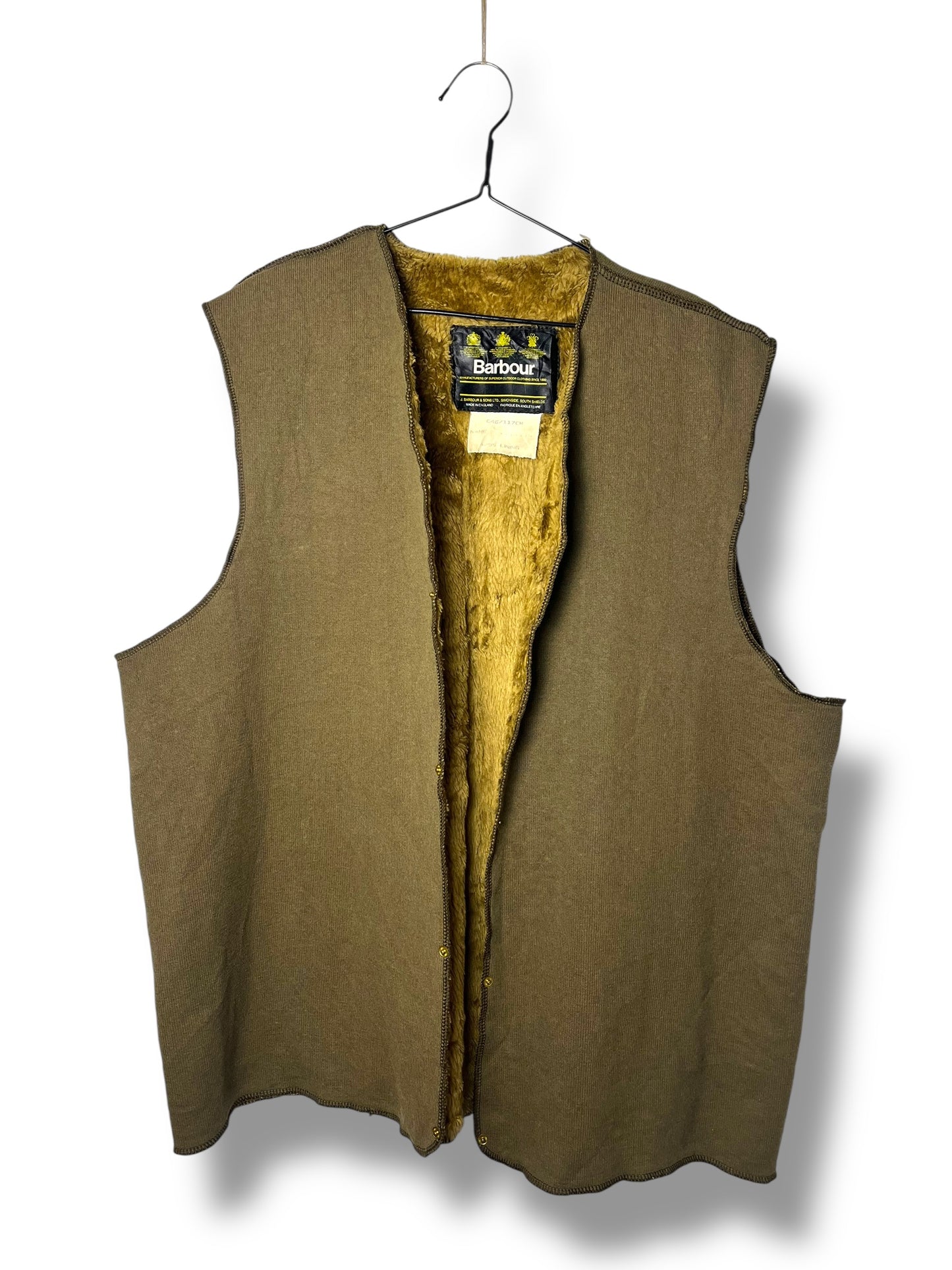 A295 Barbour Vintage Body Warmer Liner C46 Button Clip