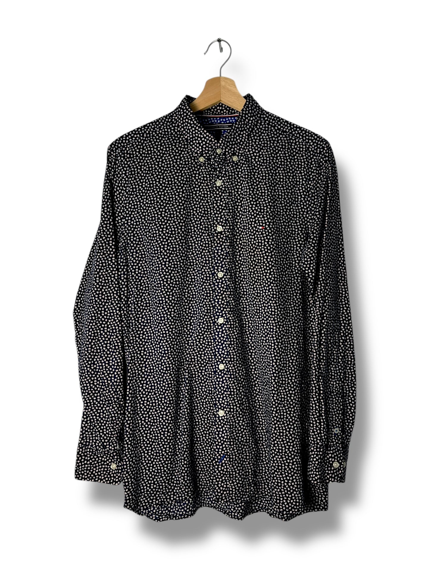 Tommy Hilfiger Shirt – Navy Floral – Slim Fit – M