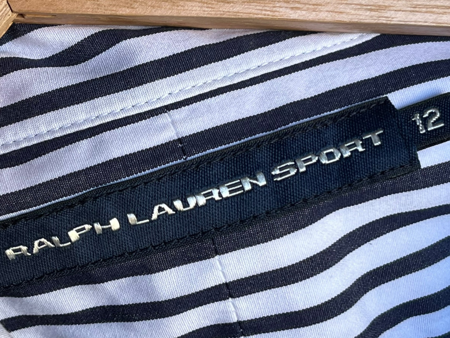 Ralph Lauren Sport Edition Women’s Striped Shirt Black/White – Size M