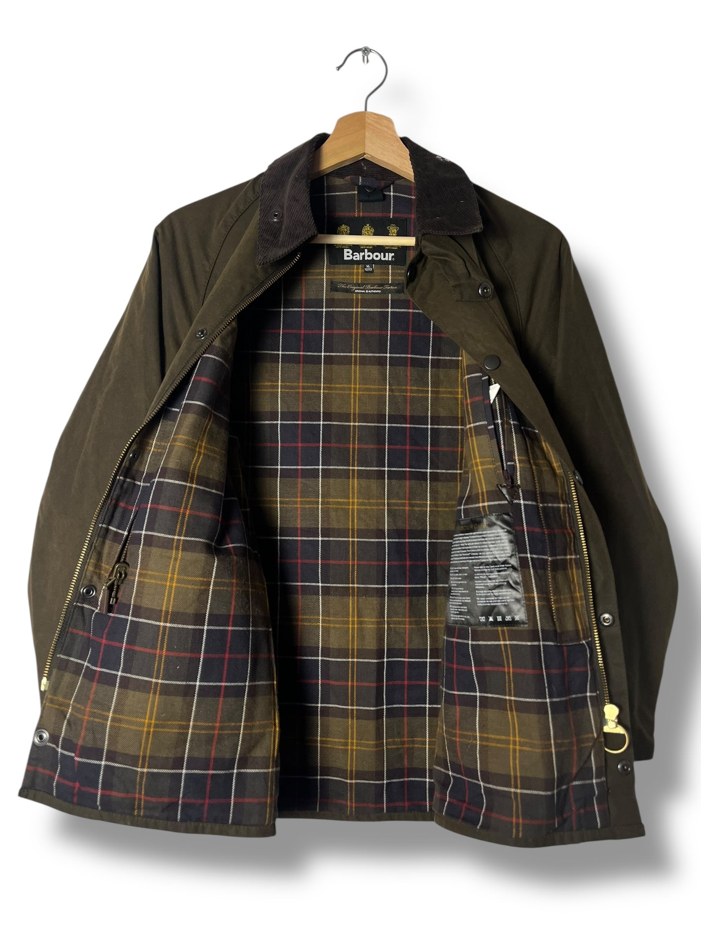 Barbour Beaufort Wax Jacket – Olive – Kids 12–13Y | Selected by DRAPS