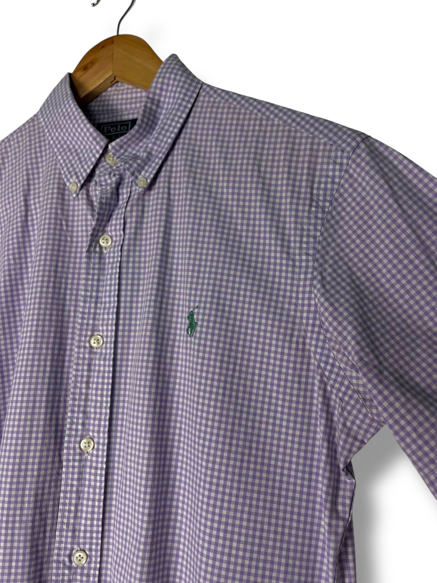 Ralph Lauren Polo Custom Fit Women’s Shirt Purple Gingham – Size S