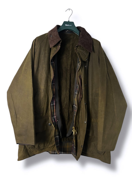 Barbour Beaufort Classic Wax Jacket – C48/XXL– Olive – Quilted Liner Included