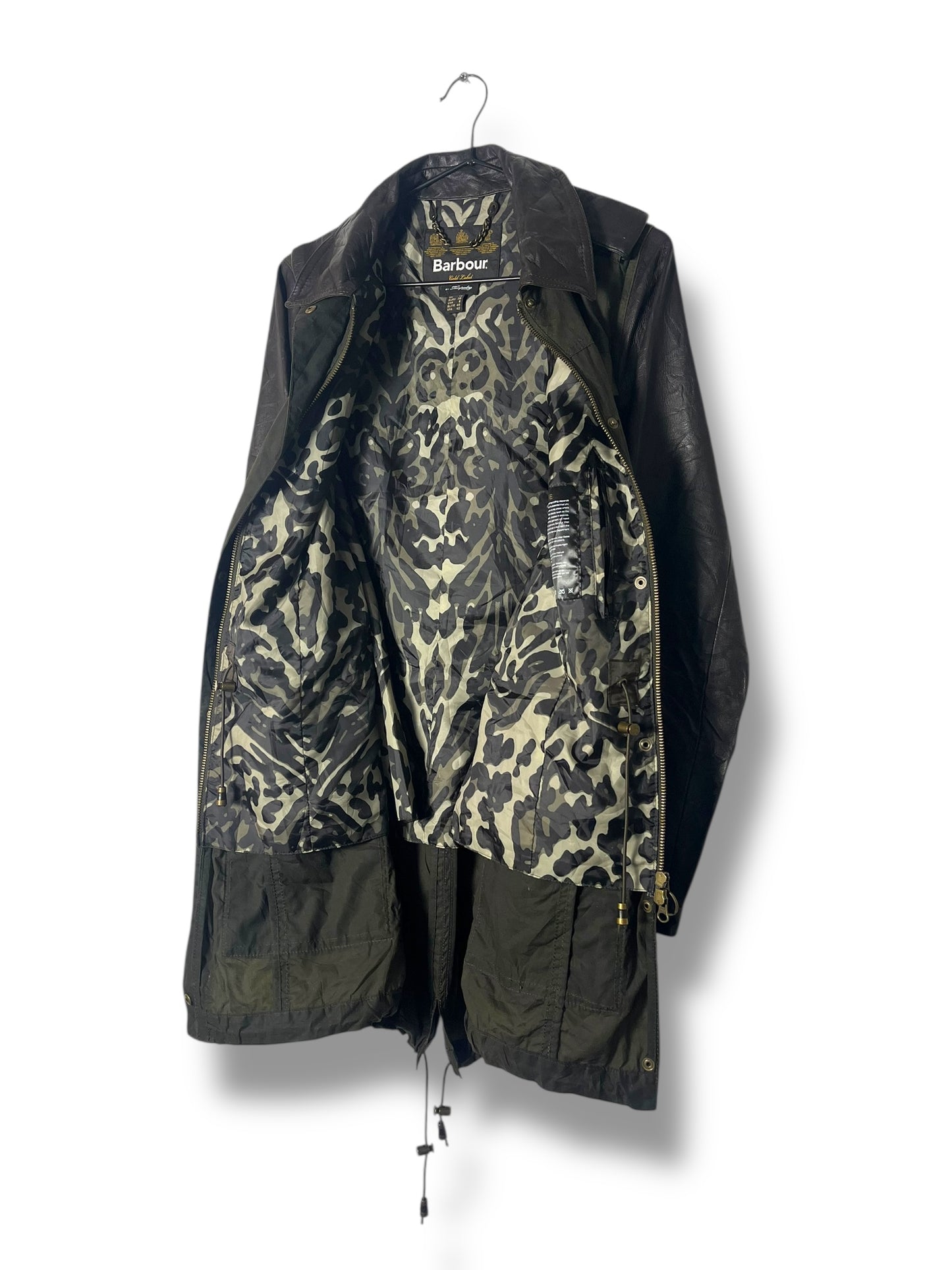 Barbour Buckinghamshire Wax Jacket – Olive & Leather (UK 12 / EU 40)