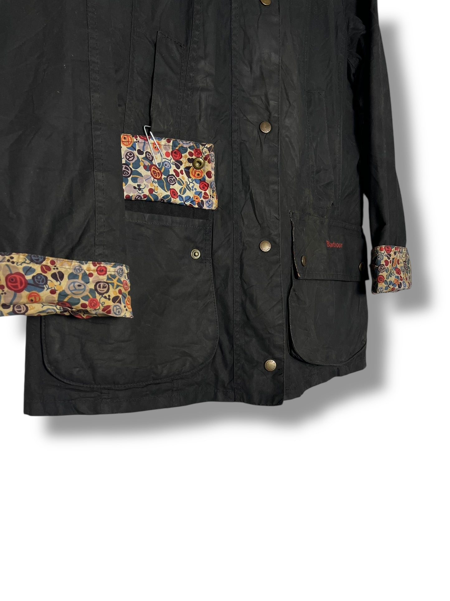 Barbour Chamber Beadnell Ladies Wax Jacket – UK 10 / Black