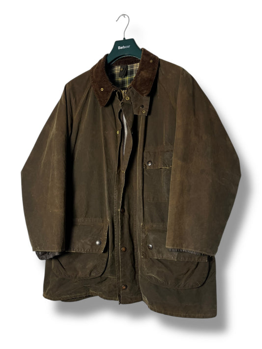 Rare 1980s Barbour Solway Zipper Wax Jacket – Olive – C44