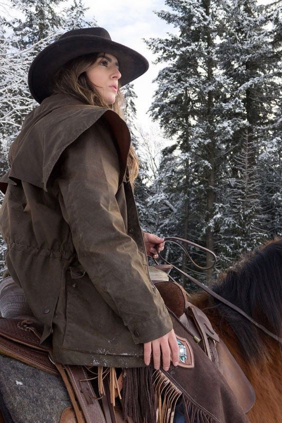 Backhouse Barbour Driza Bone Riding Coat – Vintage Brown C40