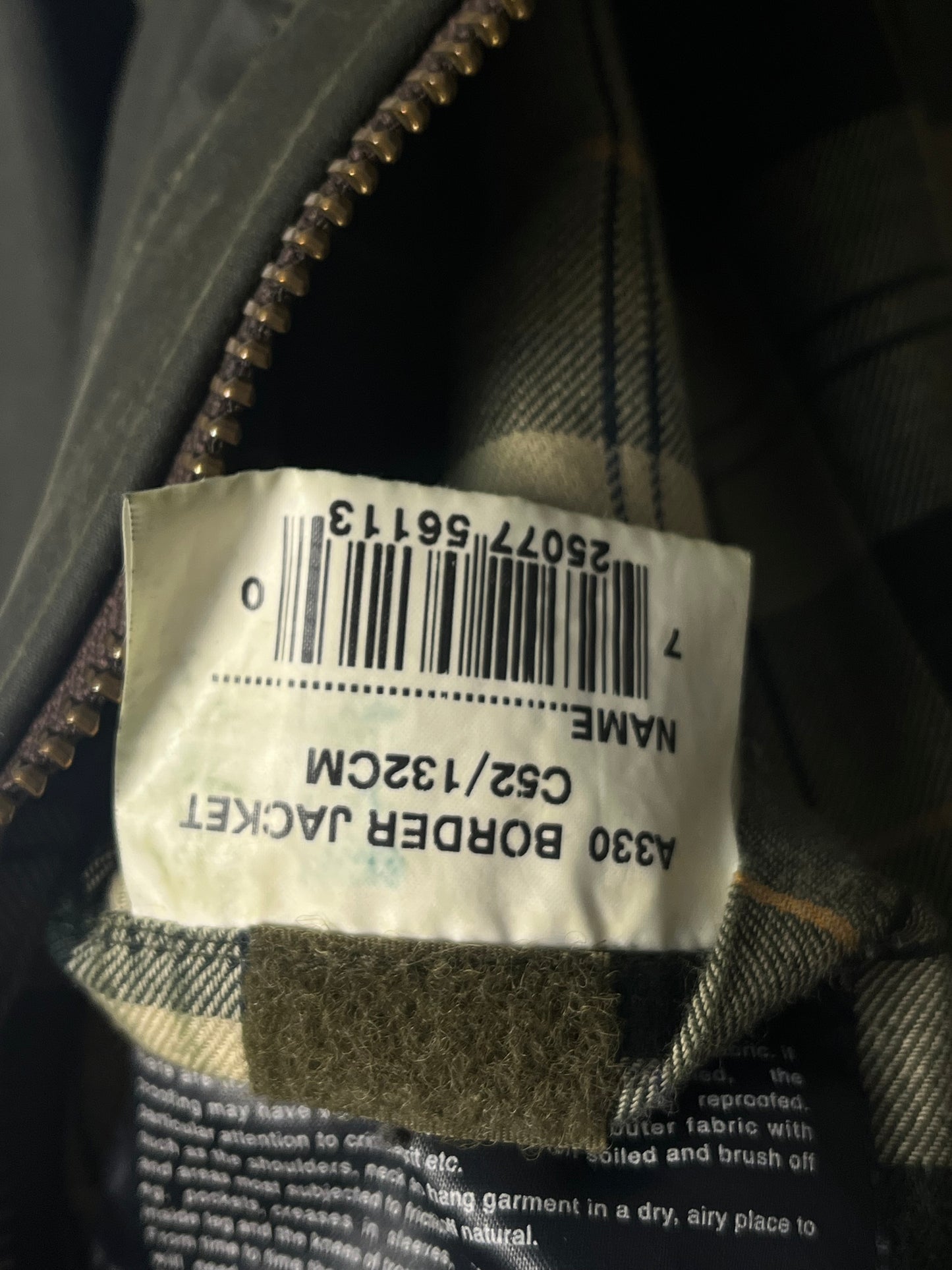 Barbour Border Wax Jacket C52 – Sage Green – 2000s