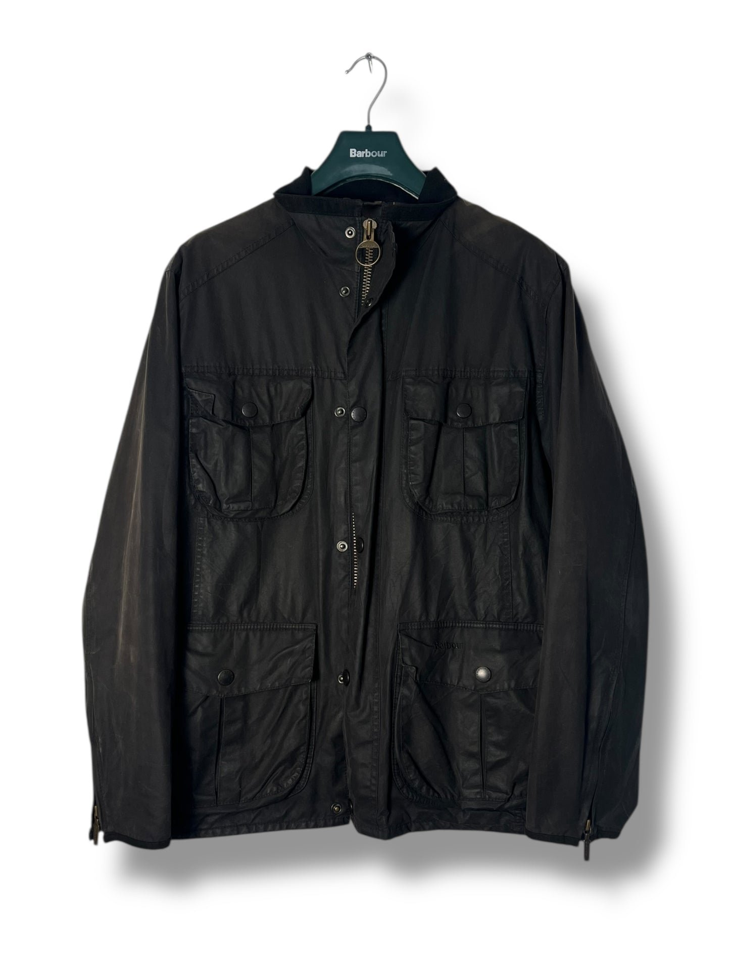 Barbour Utility Wax Jacket Black L Vintage