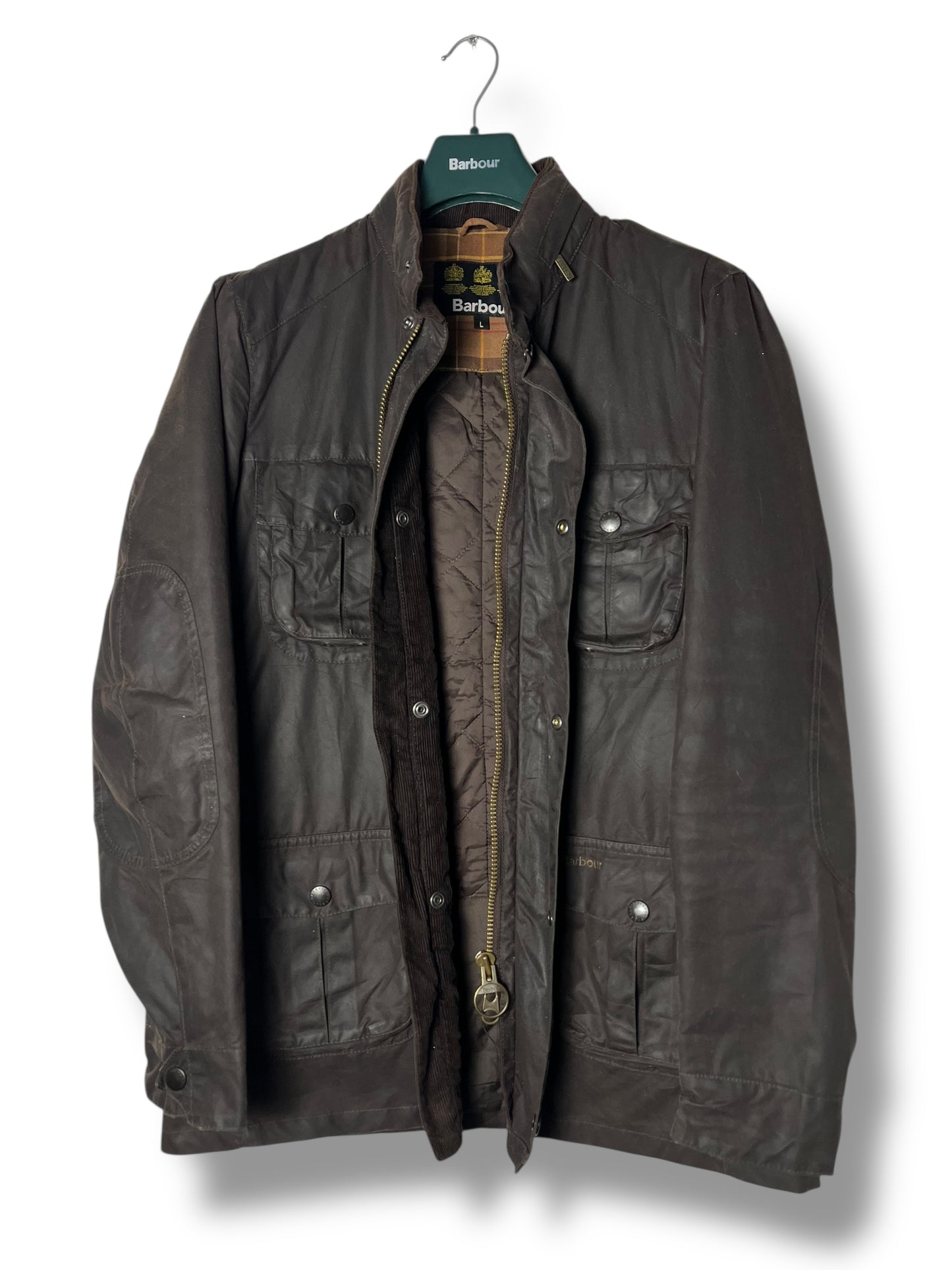 Barbour Corbridge Wax Jacket – Dark Brown – Size L