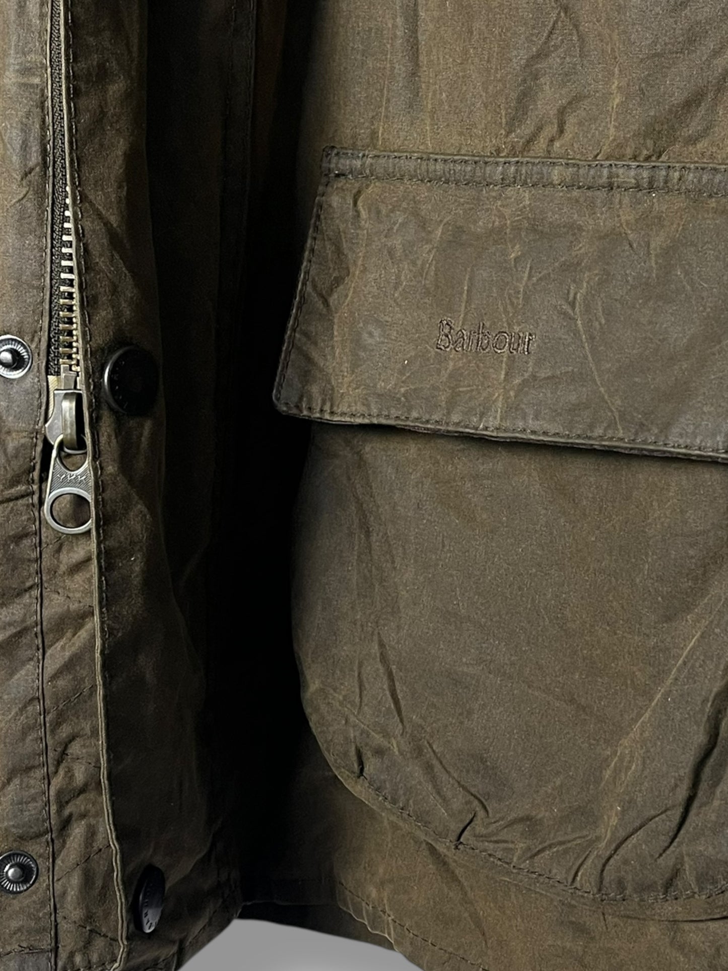 Barbour Bristol Jacket Wax Jacket – Olive – Size L