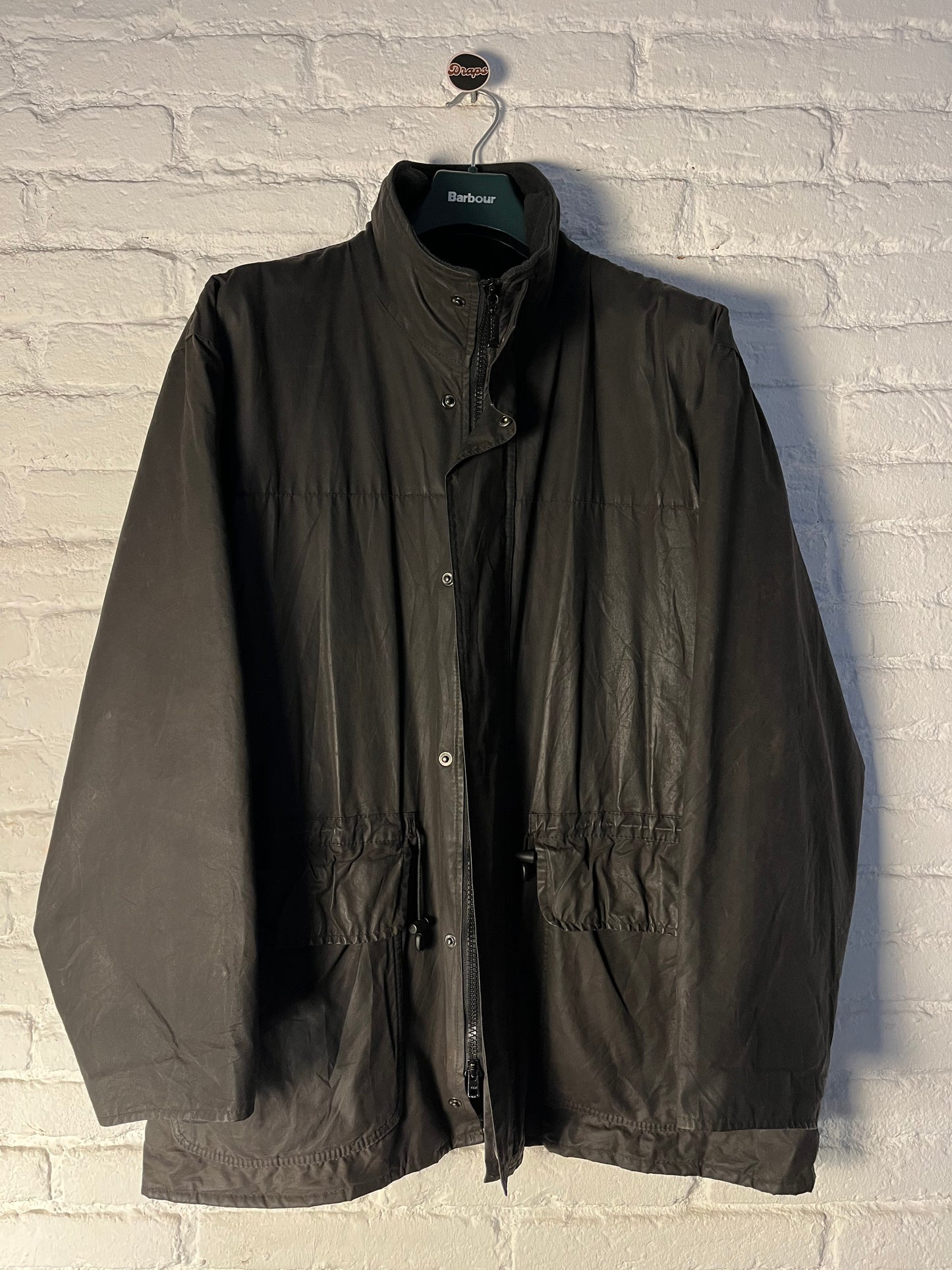 Giacca cerata nera Barbour taglia L (veste come XL)