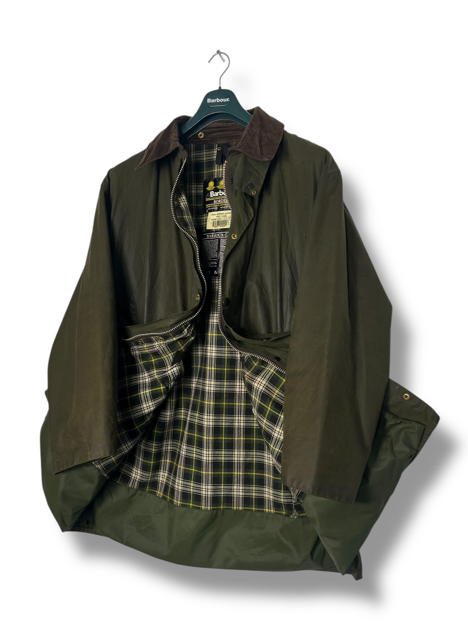 Barbour Border C46 Vintage Sage Green 2000 – Waxed Cotton Jacket