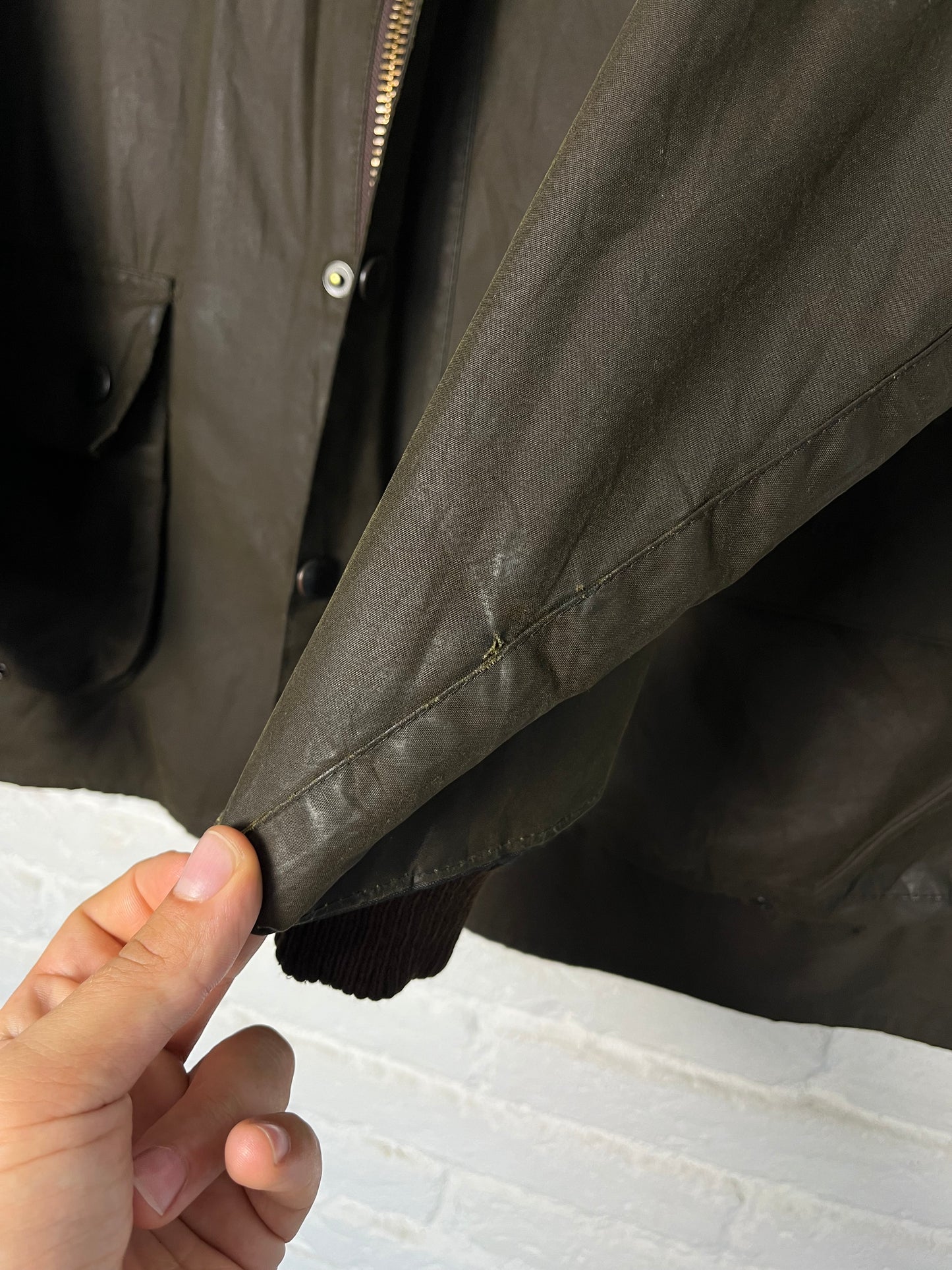 Barbour Bedale Classic C44 Olive Waxed Jacket – 2000 Vintage