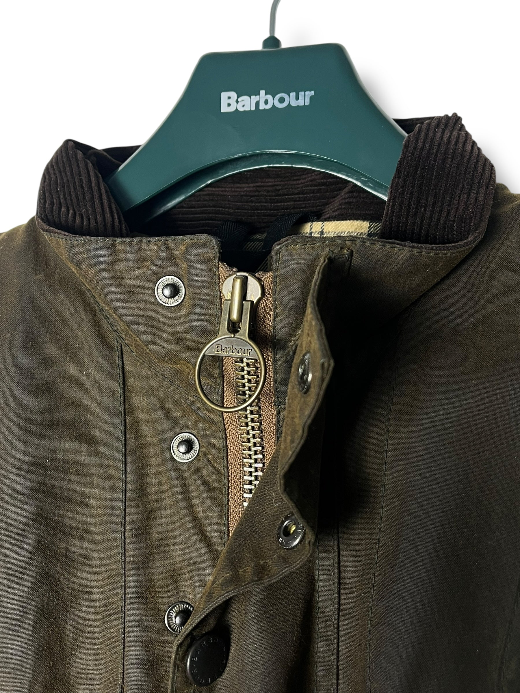 Rare Barbour Cowen Commando Jacket – Olive Brown – C46 XXL – Draps
